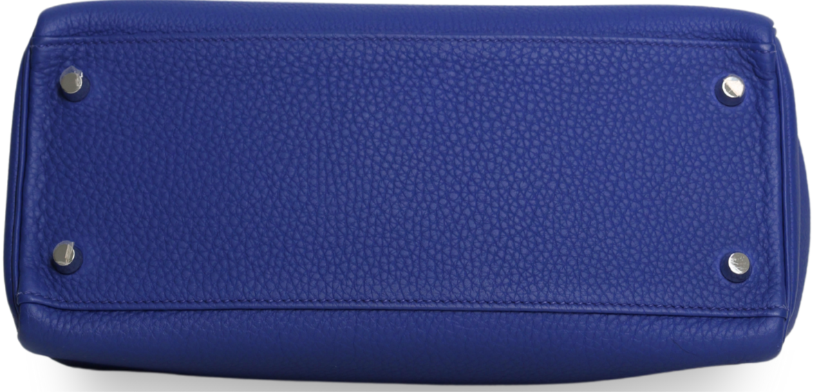 Hermes - Kelly Au Trot 28 Bleu Electrique Togo Palladium Hardware (Pre-Owned)