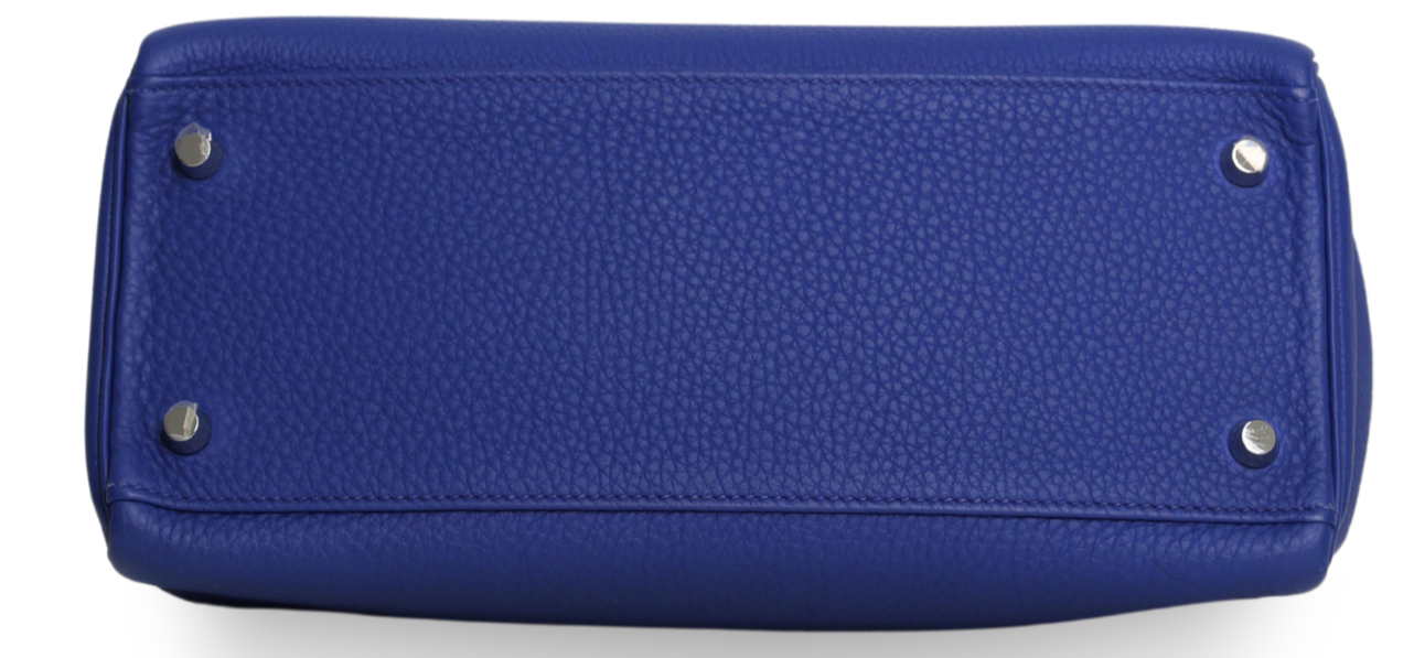 Hermes - Kelly Au Trot 28 Bleu Electrique Togo Palladium Hardware (Pre-Owned)