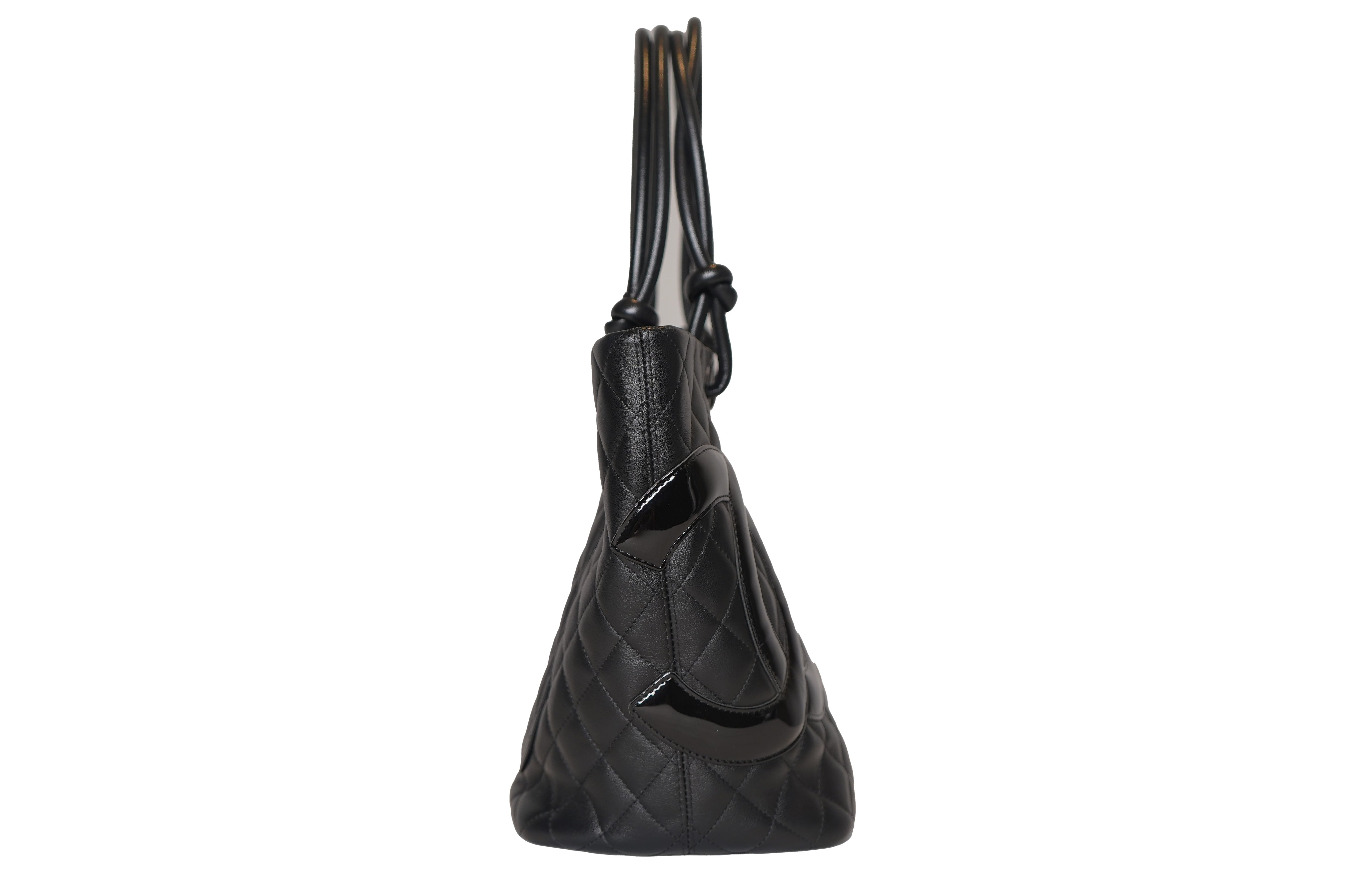 Chanel - Calfskin Quilted Large Cambon Tote Black