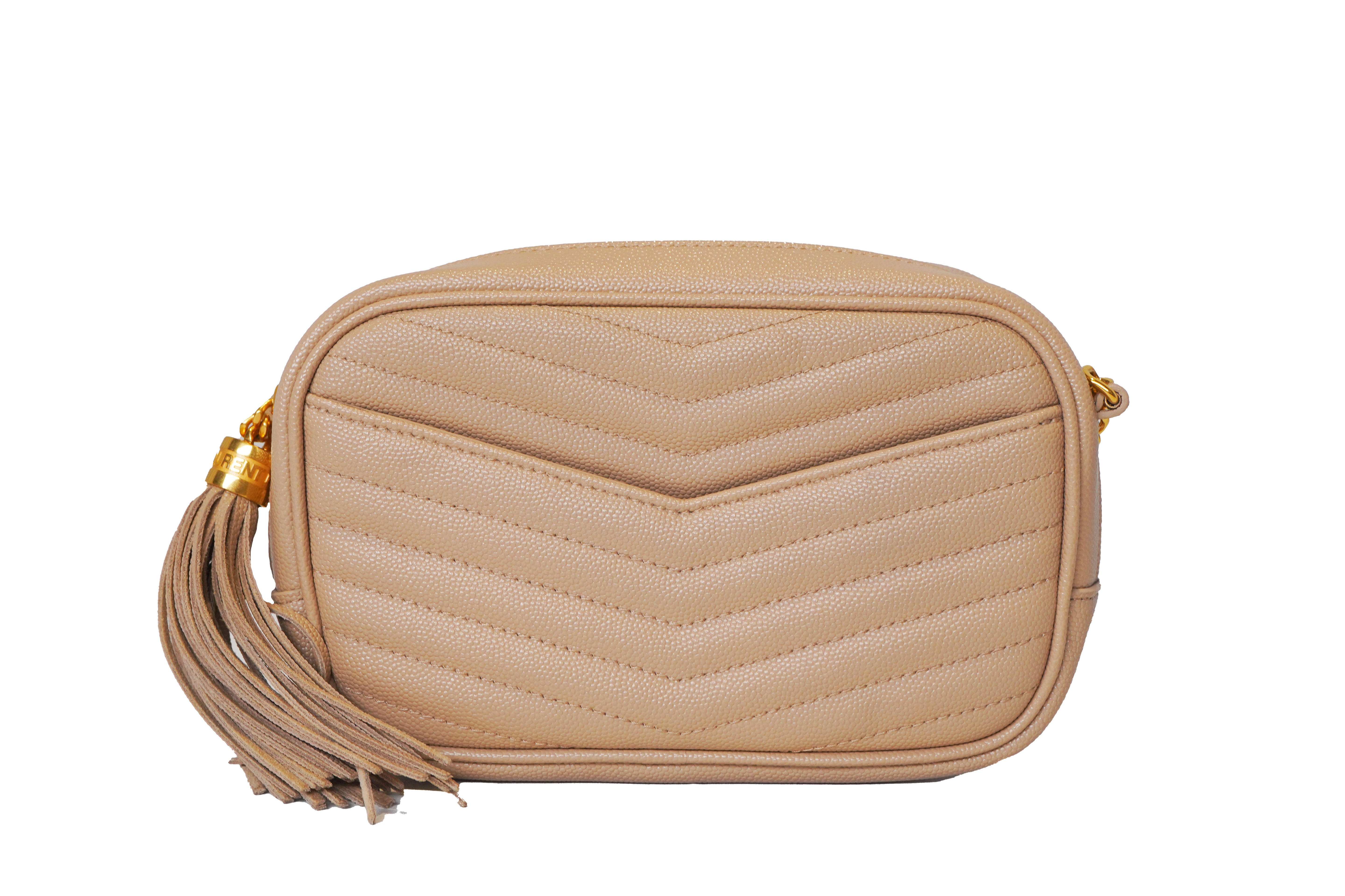 Saint Laurent Mini Lou Camera Bag Dark Beige