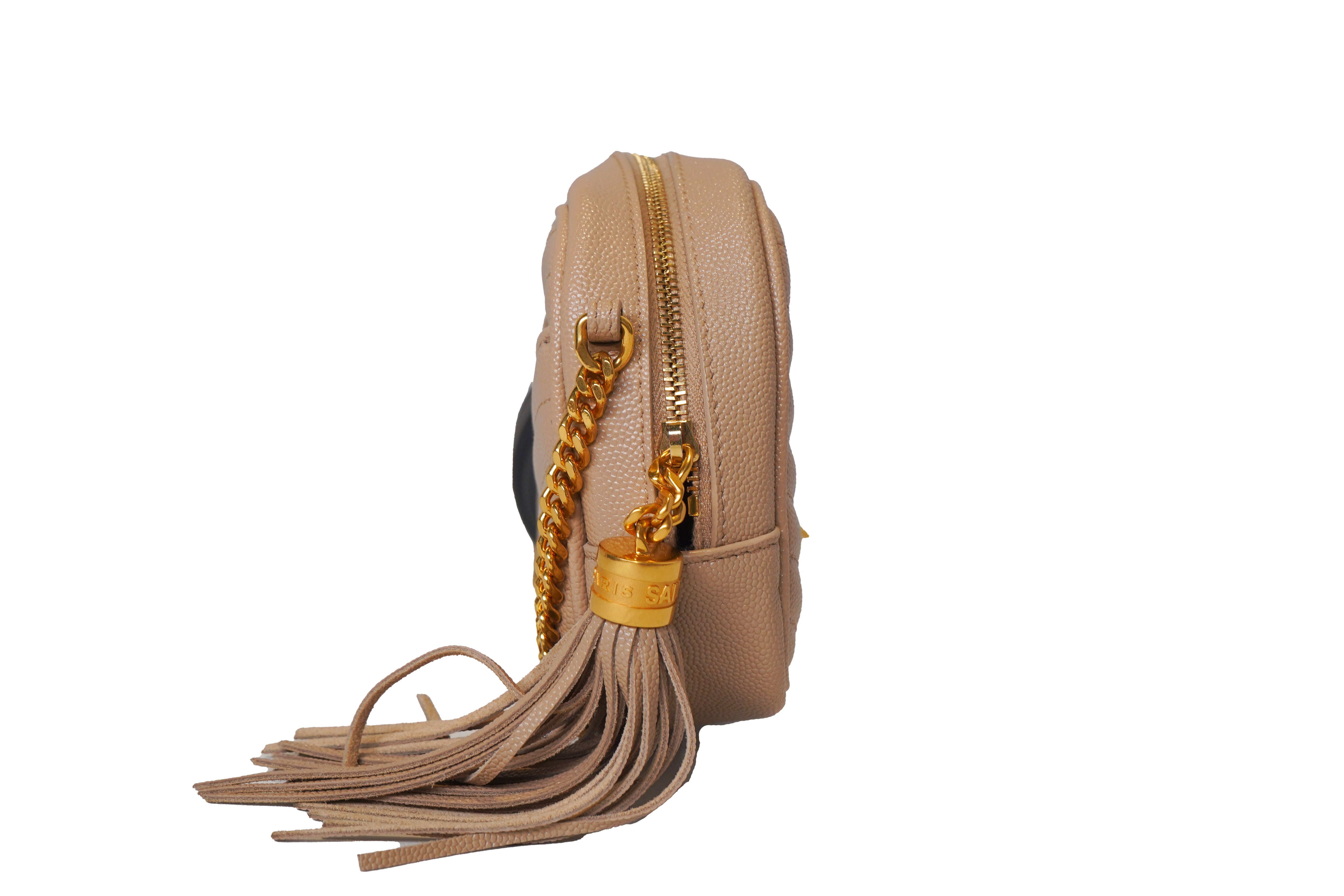 Saint Laurent Mini Lou Camera Bag Dark Beige