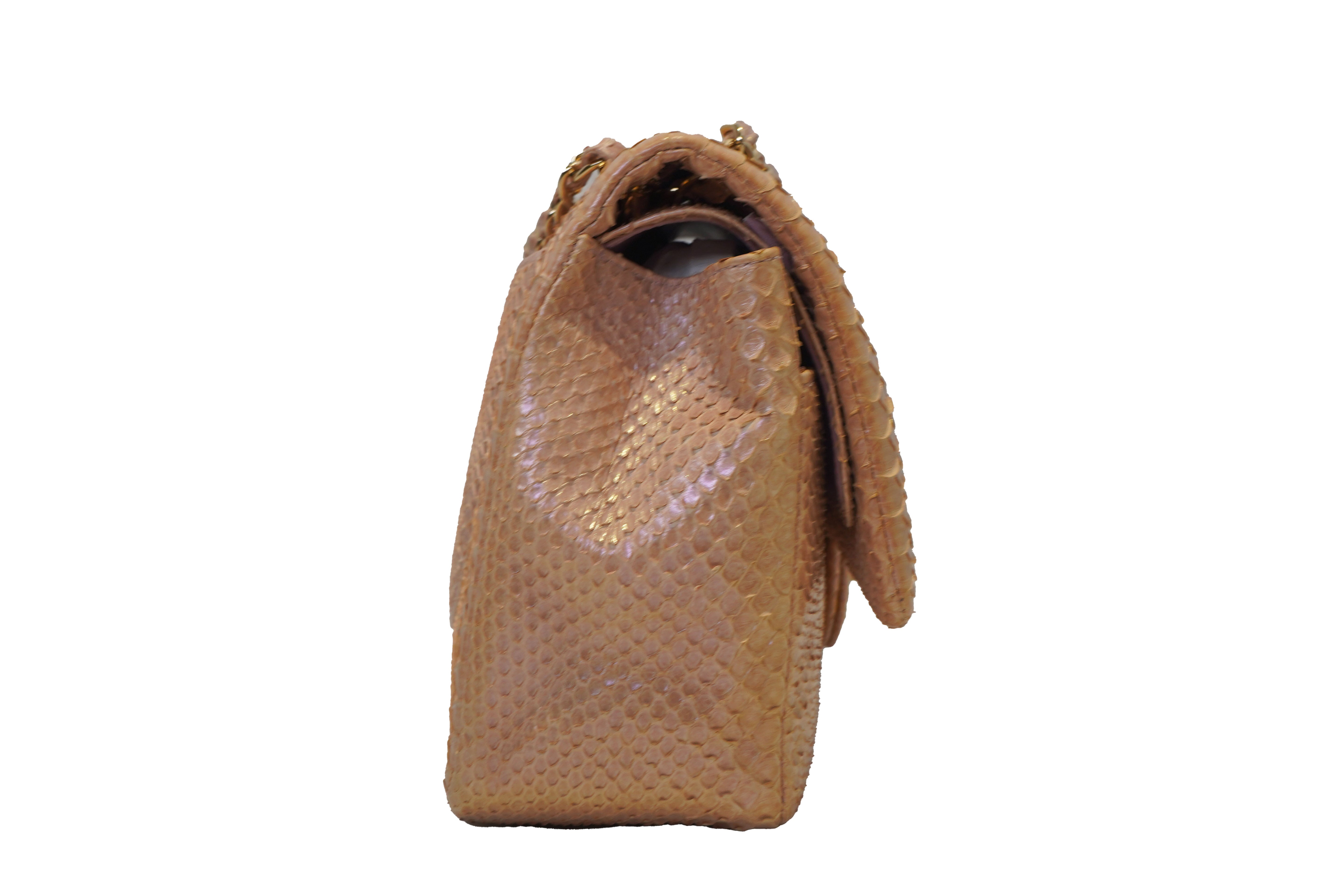 Chanel Jumbo Double Flap Python Bag