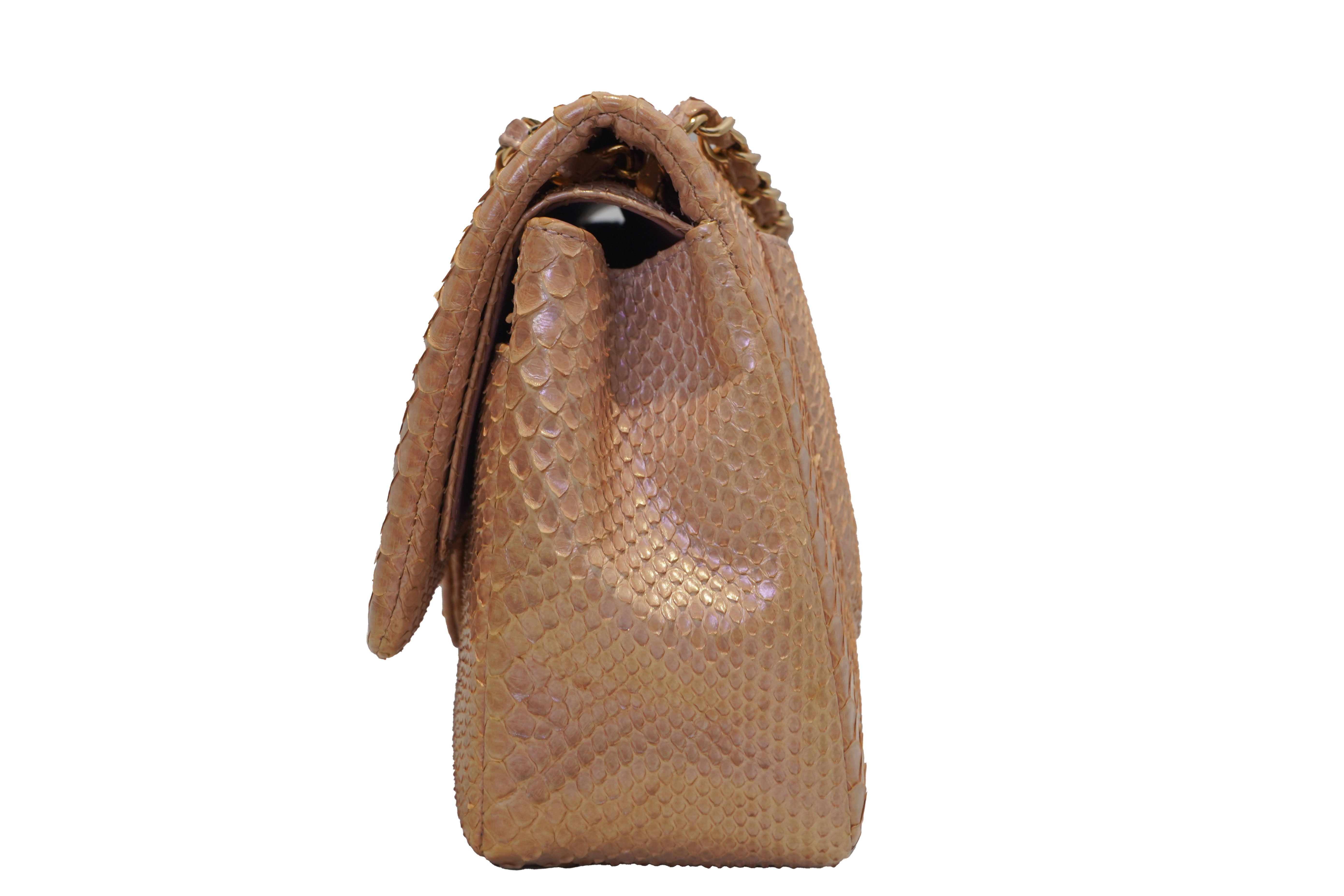 Chanel Jumbo Double Flap Python Bag