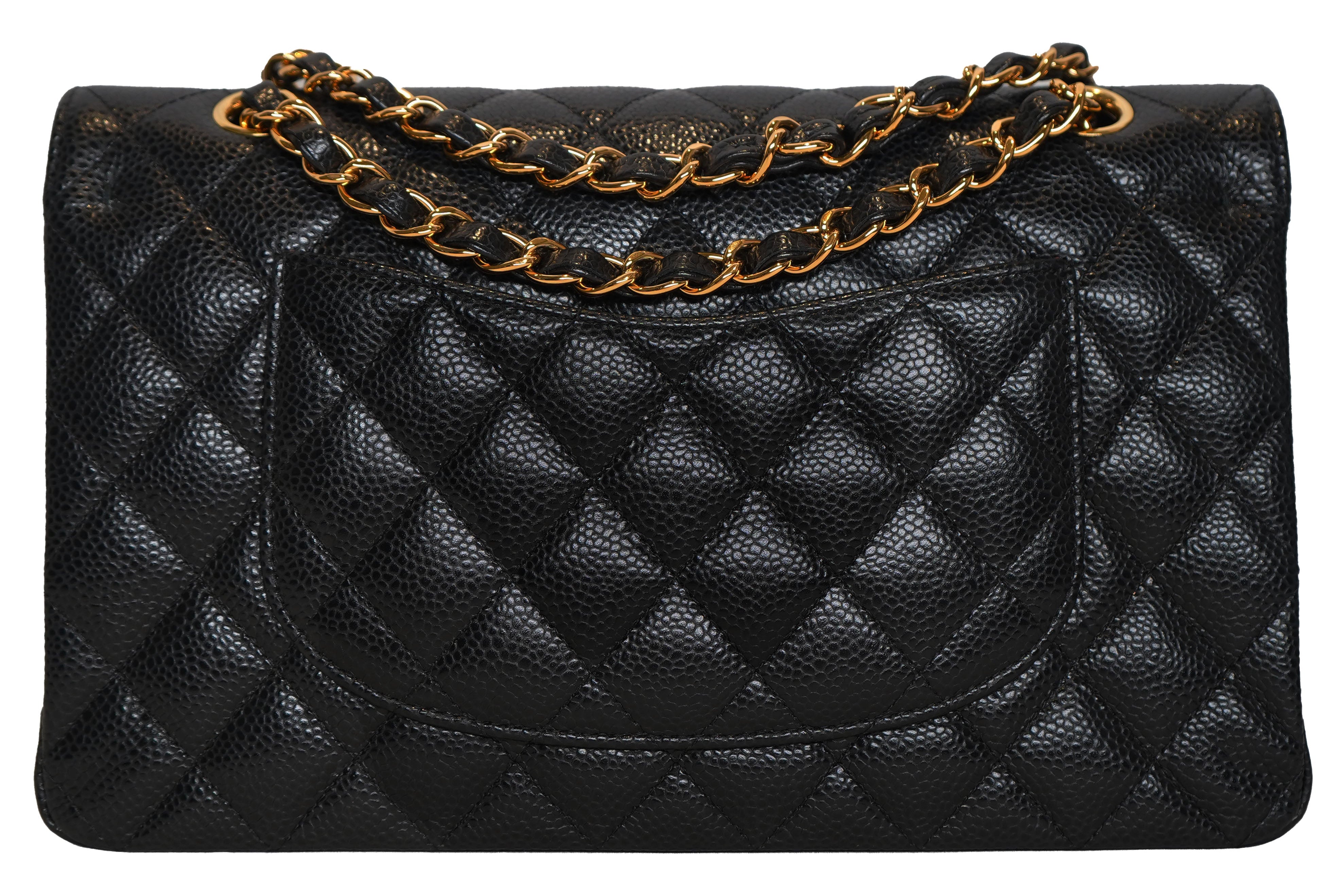 Chanel Medium Flap in Black Caviar with Gold Hardware