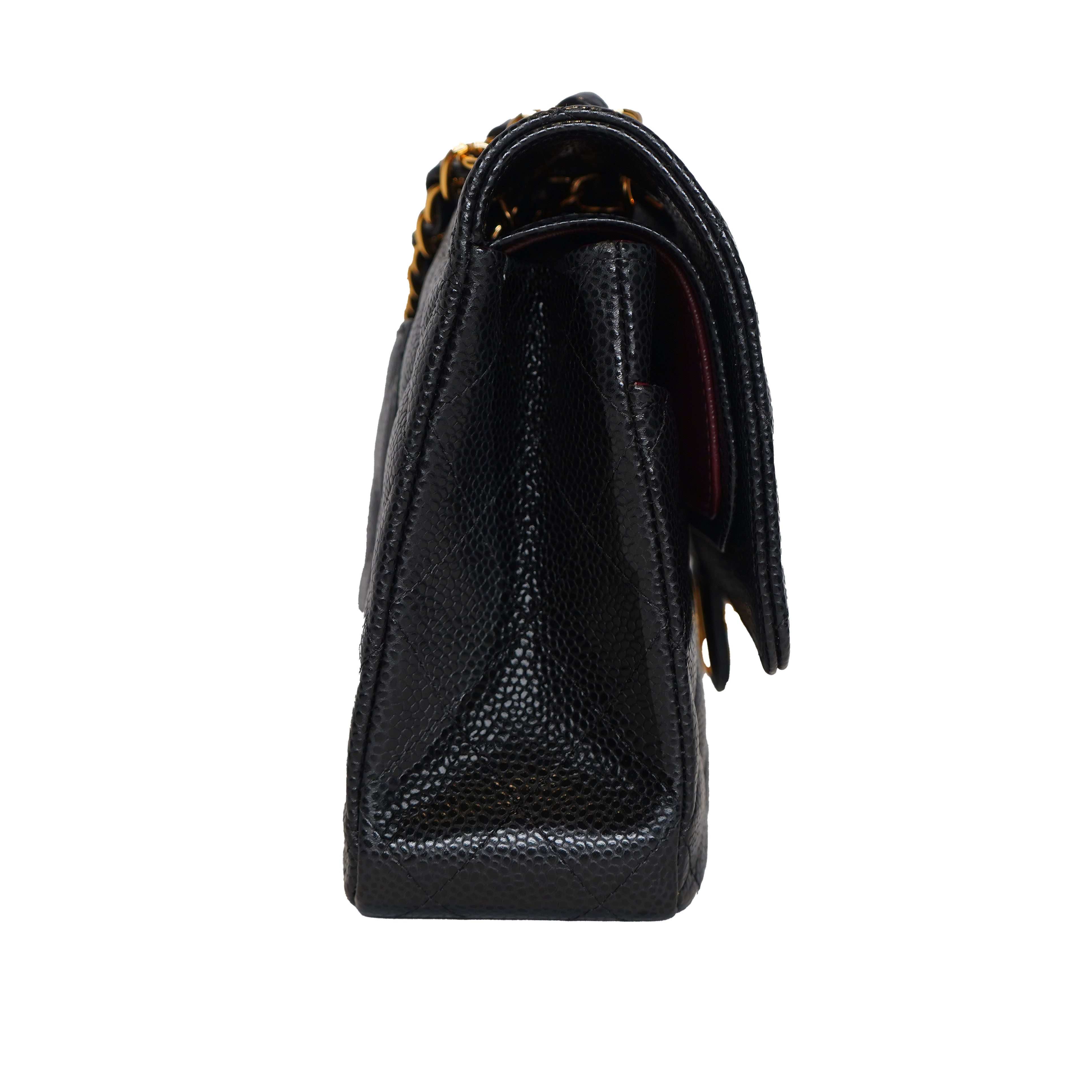 Chanel Medium Flap in Black Caviar with Gold Hardware