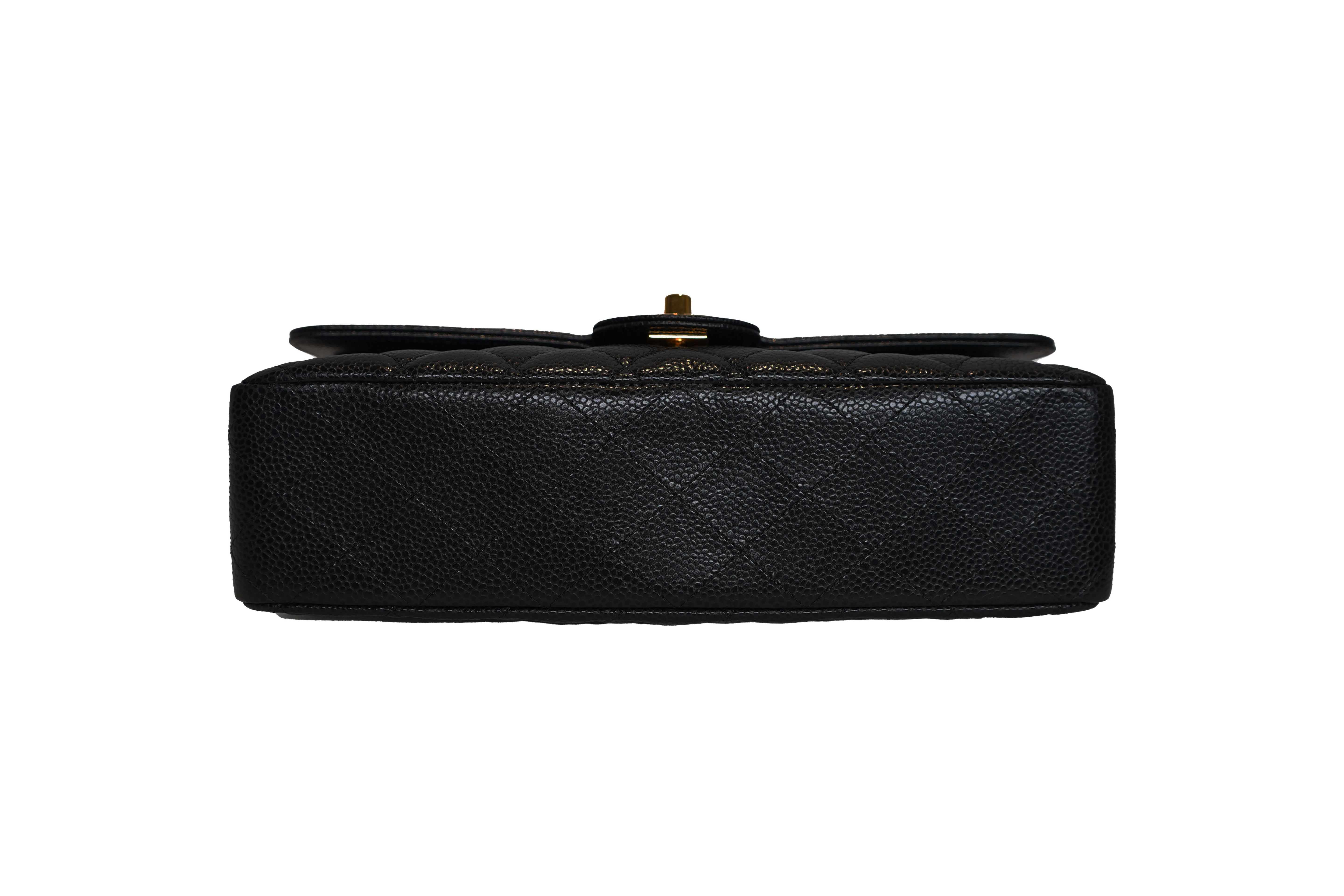 Chanel Medium Flap in Black Caviar with Gold Hardware