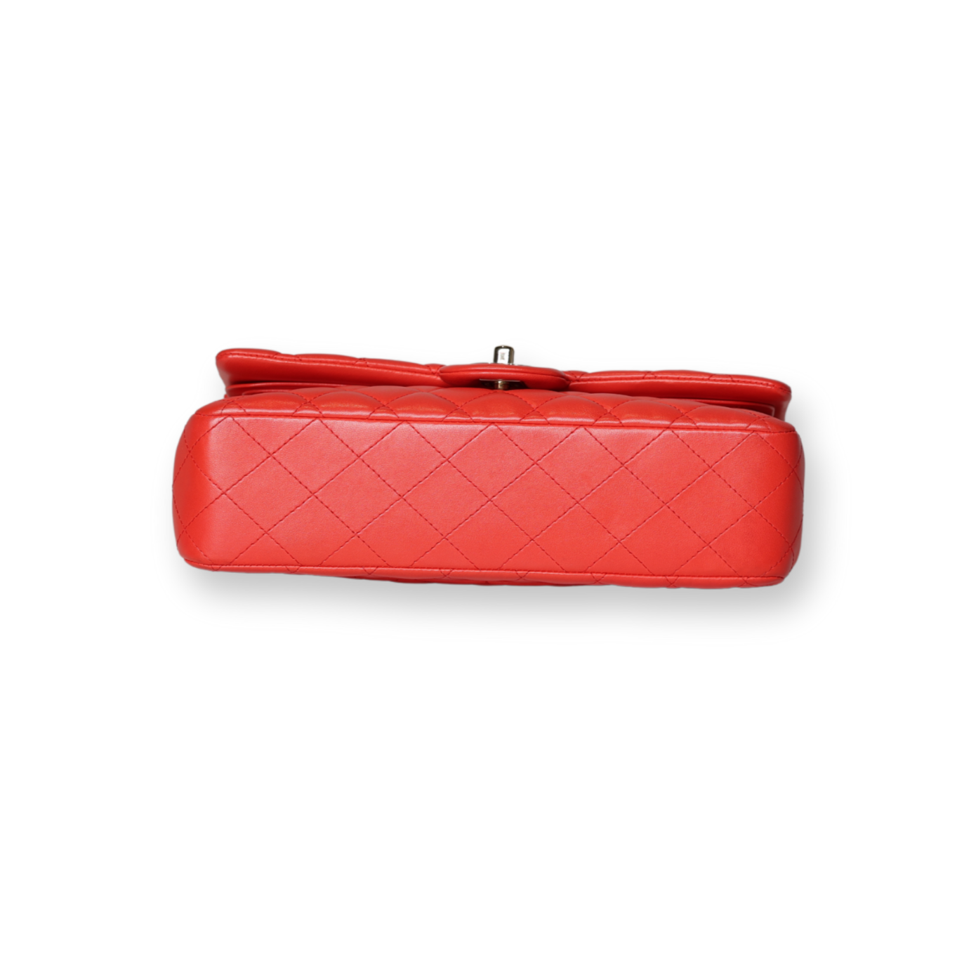 Chanel - Red Lambskin Medium Classic Double Flap (Pre-Owned)