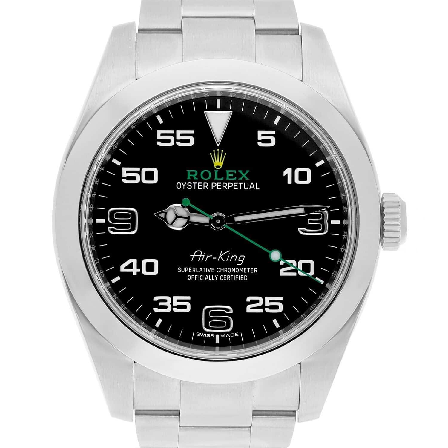 Rolex Air King 116900 Black Arabic Dial 40mm Stainless Steel Discontinued MINT