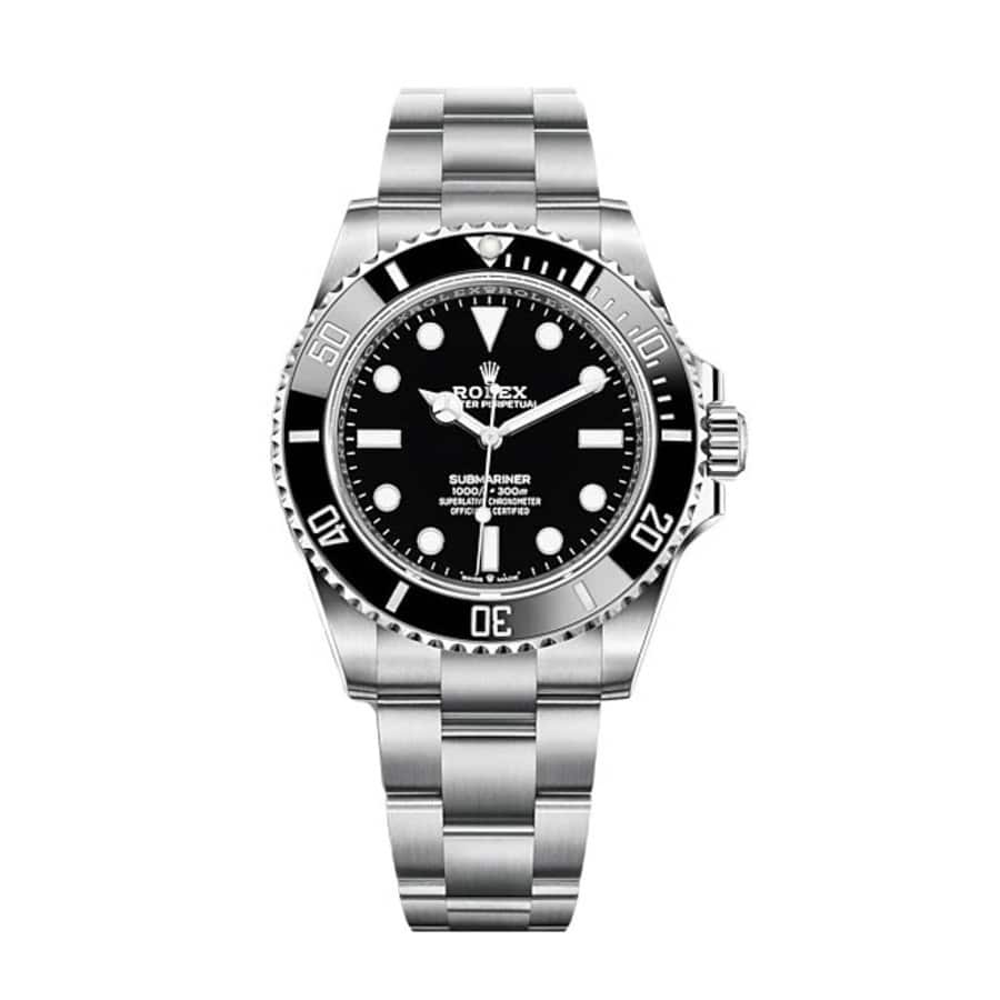 Rolex No Date Submariner 124060 41mm Stainless Steel with Black Dial Watch
