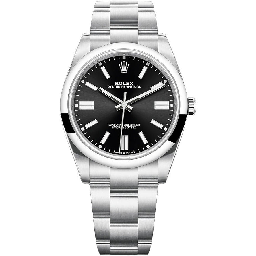 Rolex Oyster Perpetual 41mm 124300-0002 Stainless Steel Watch Black Index Dial 2024