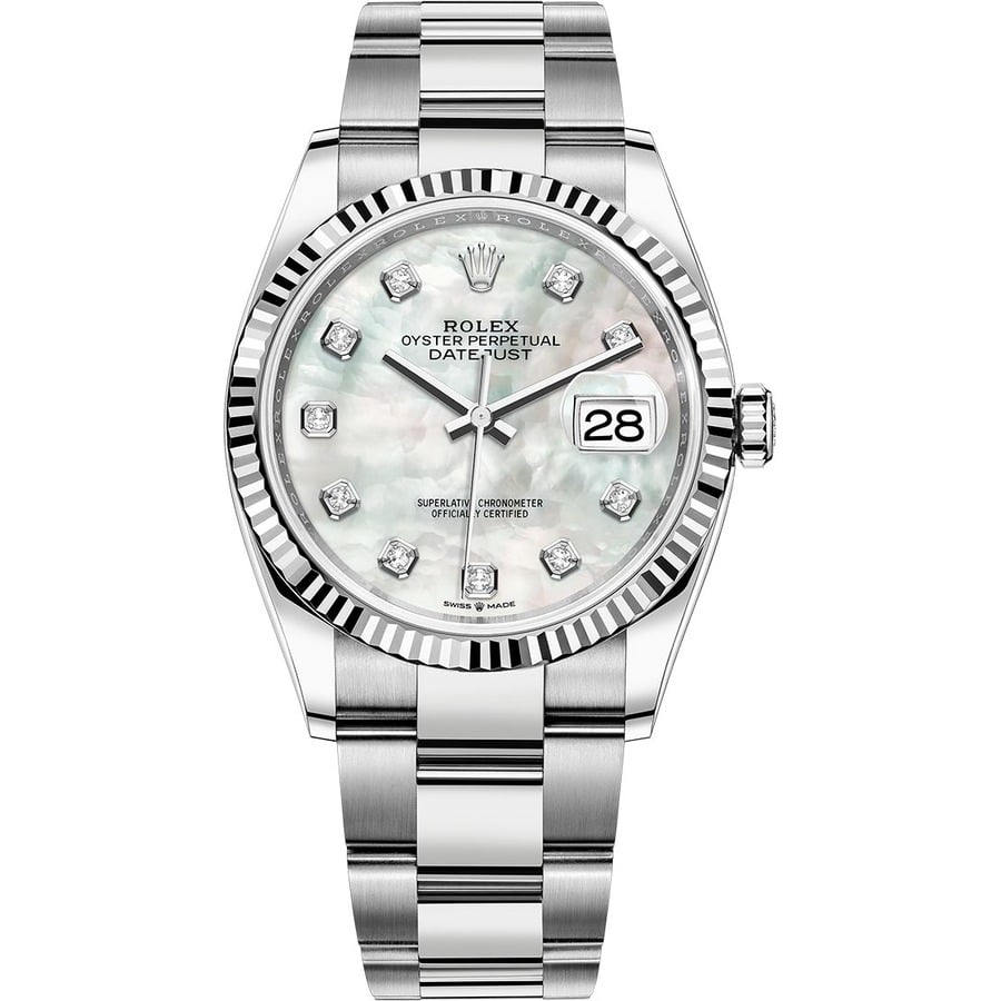Rolex Datejust MOP Dial 36mm Oyster 126234-0020 Stainless Steel Watch 2024