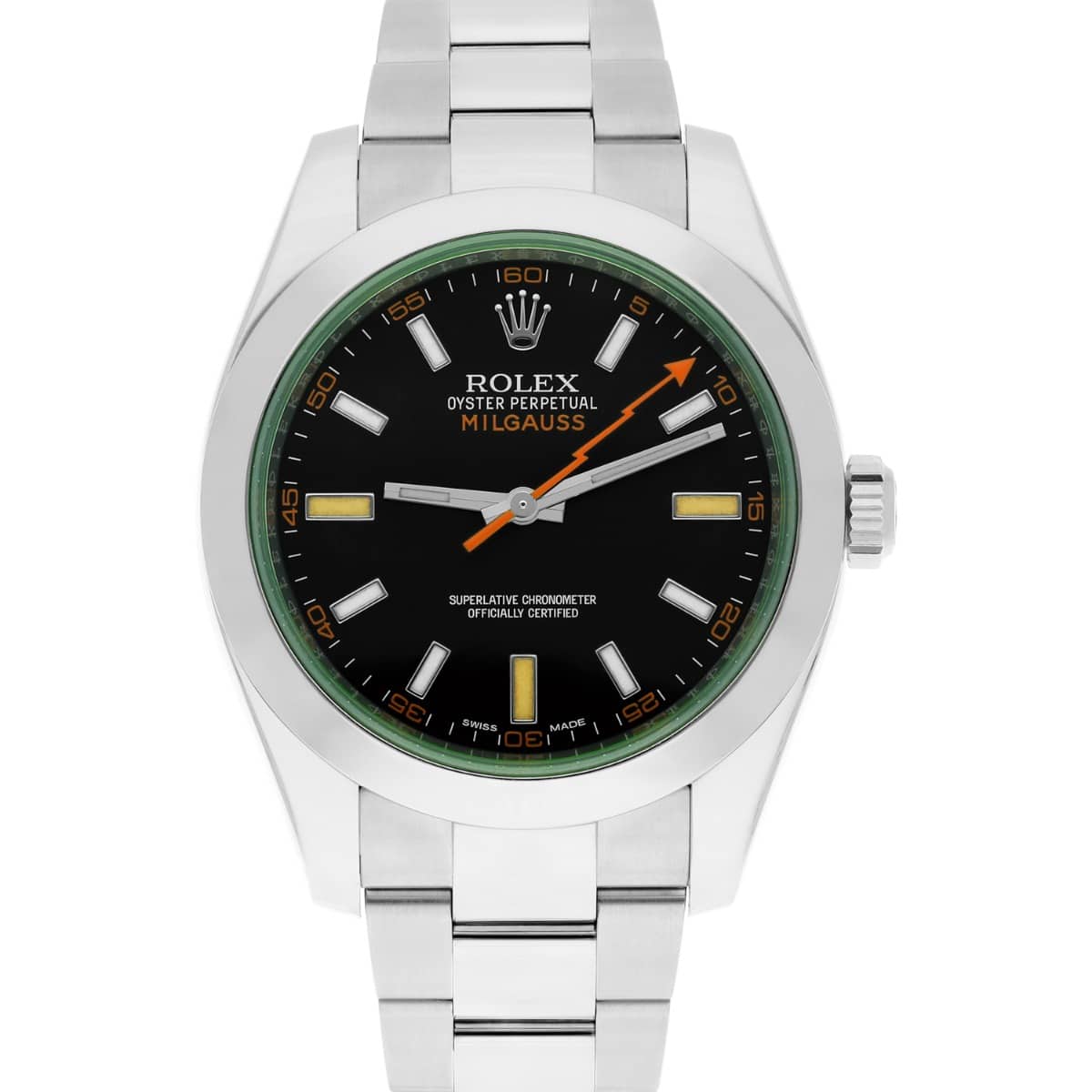 Rolex Milgauss Stainless Steel 40mm Black Dial 116400GV Box/Papers Complete