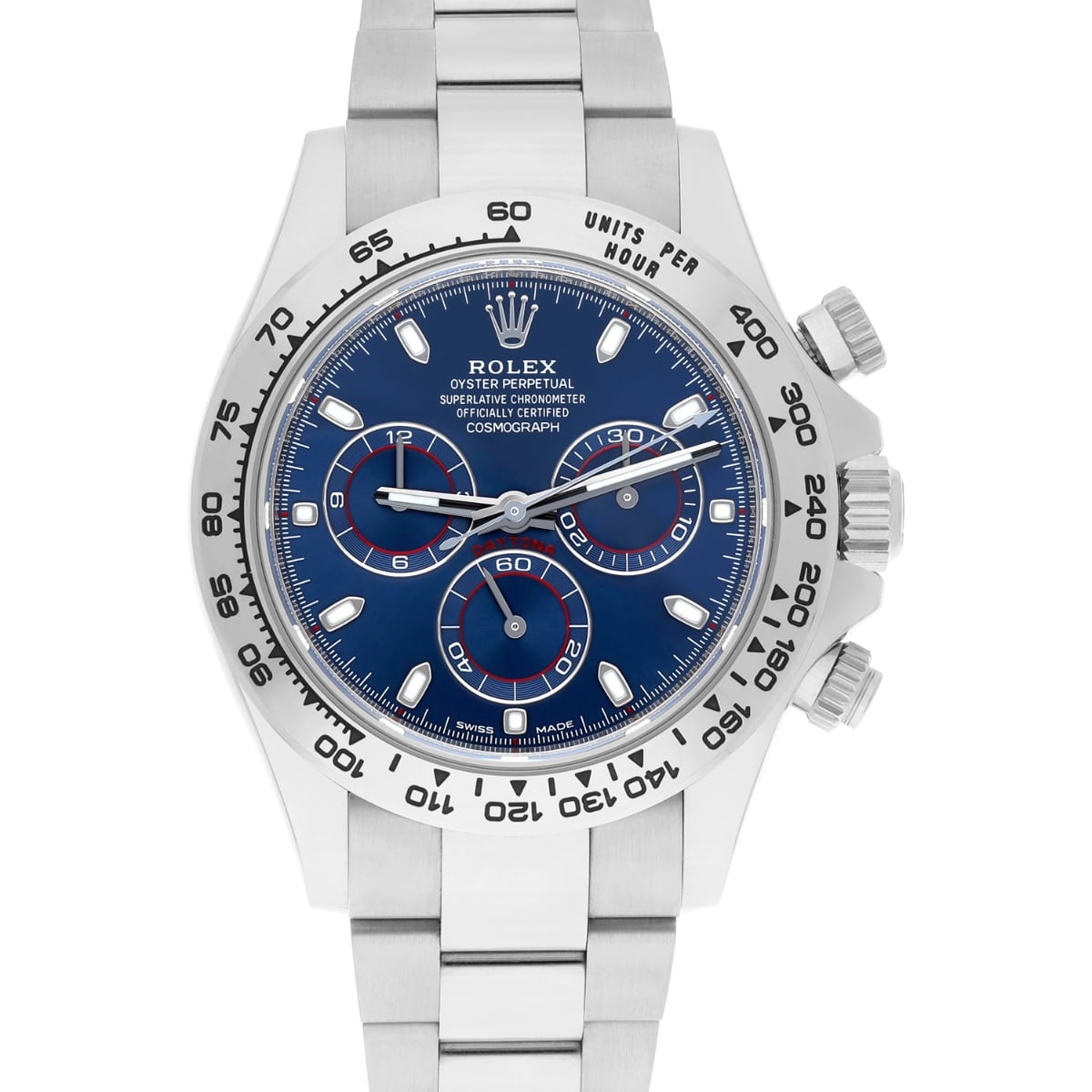 Rolex Cosmograph Daytona White Gold 40mm Blue Dial 116509 Complete 2020