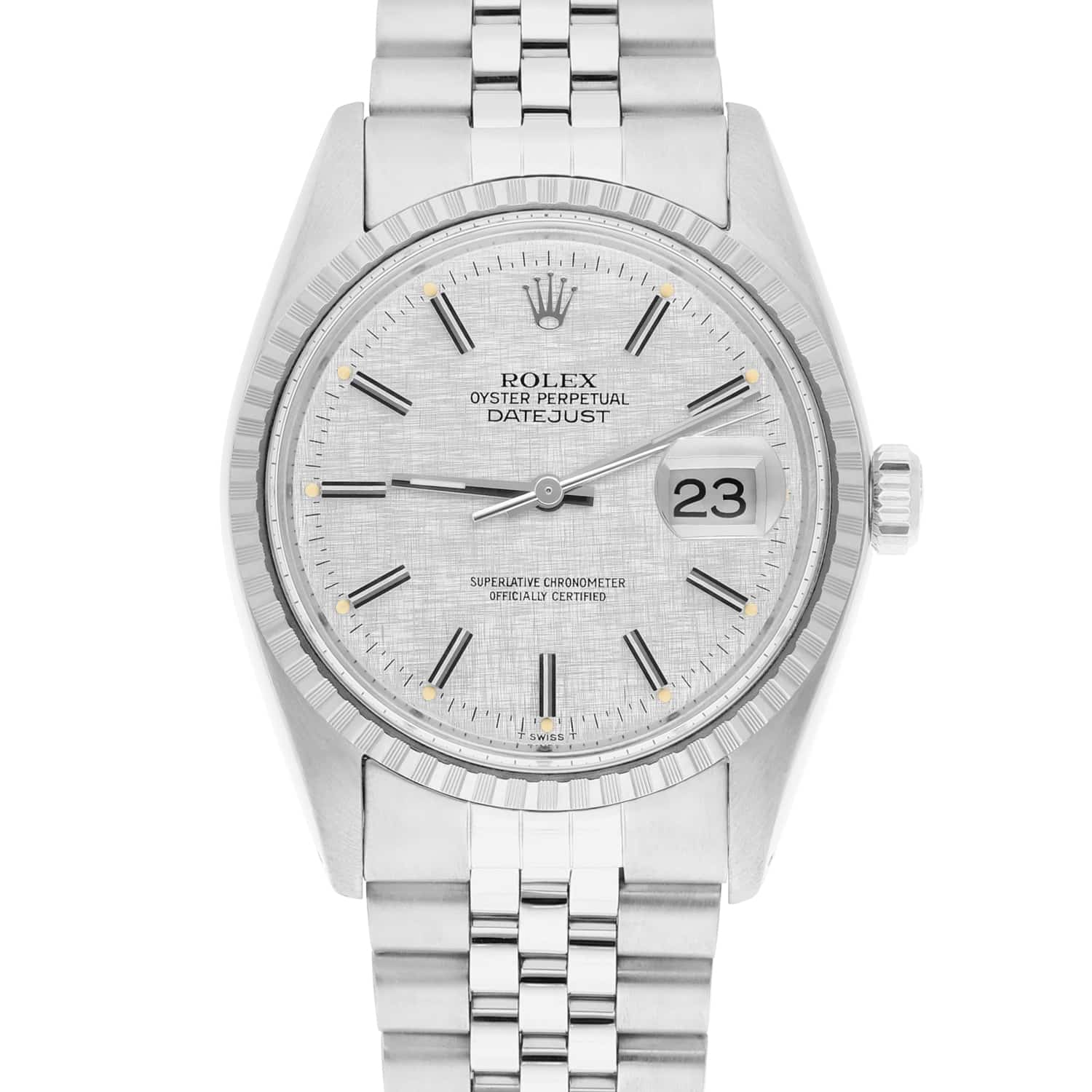 Rolex Datejust 36mm Stainless Steel 16030 Silver Index Dial, Circa 1986