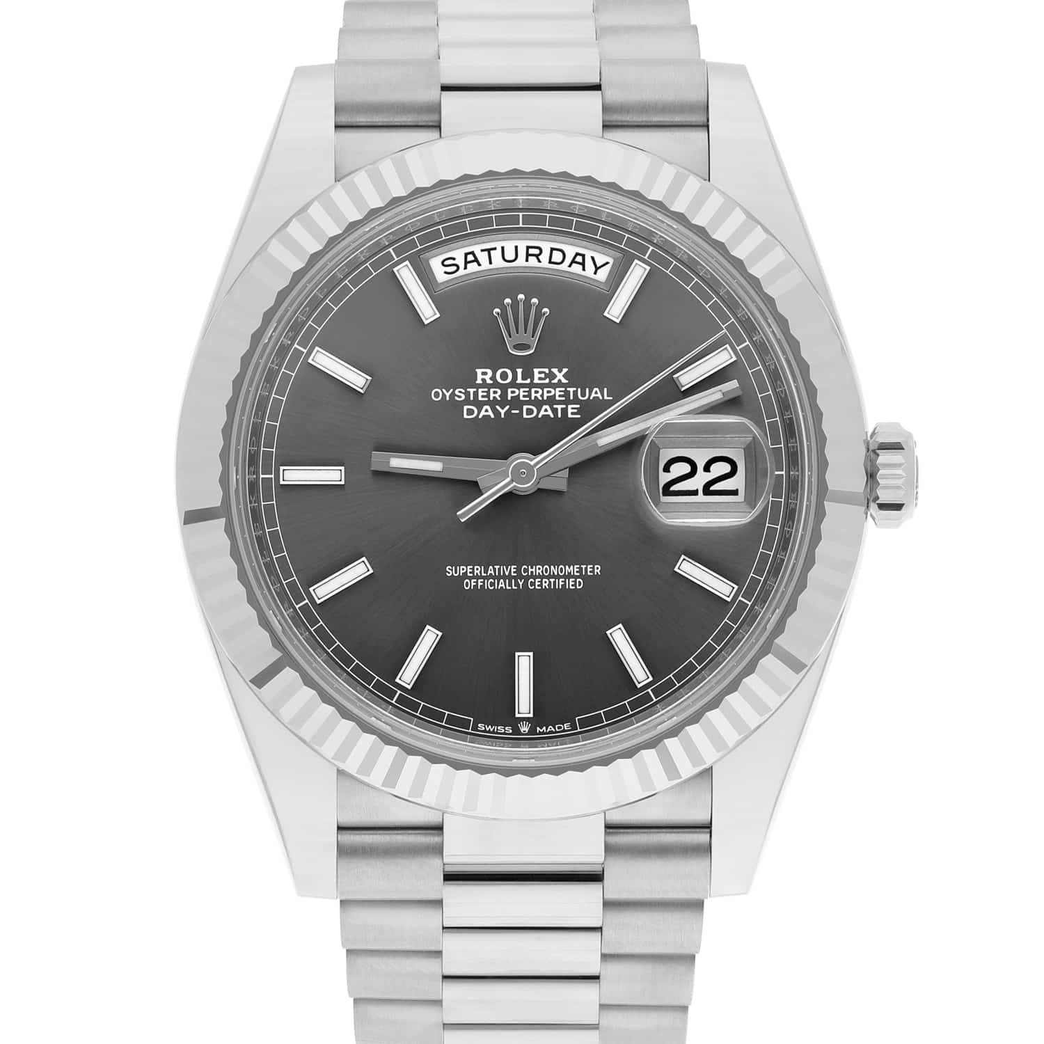 Rolex Day-Date 40 228239 White Gold Grey Slate Dial Presidential UNWORN 2023