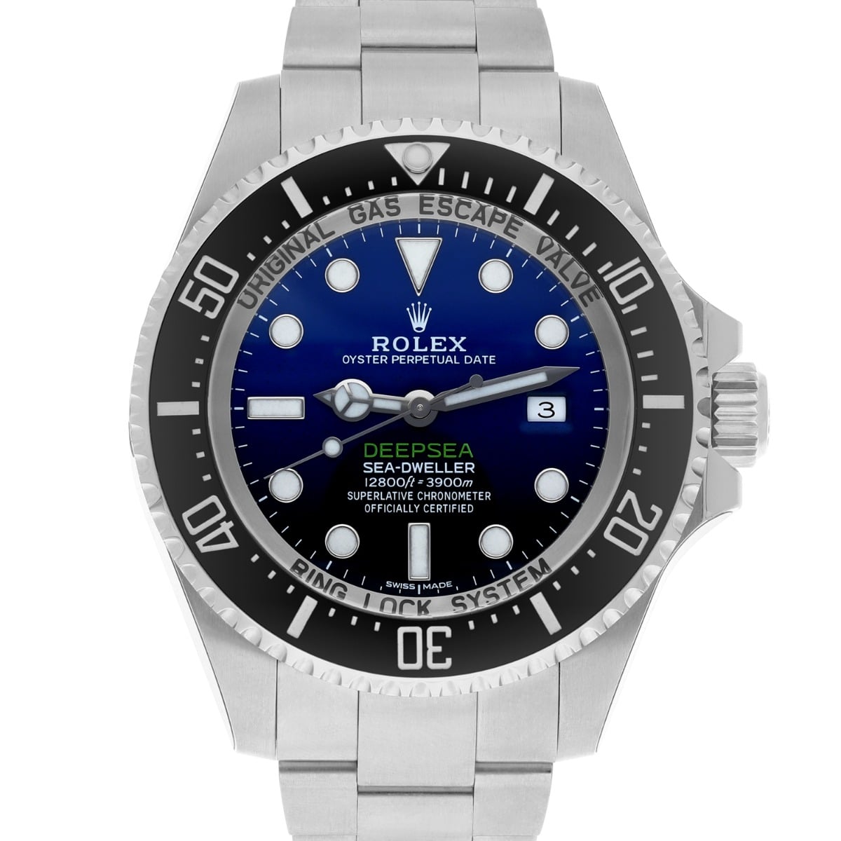 Rolex DeepSea Sea-Dweller 44mm 116660D Stainless Steel Watch Black & Blue Dial James Cameron