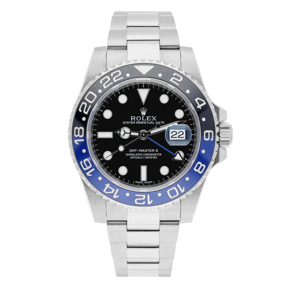 Rolex GMT-Master II 116710BLNR Stainless Steel Watch Batman Mint