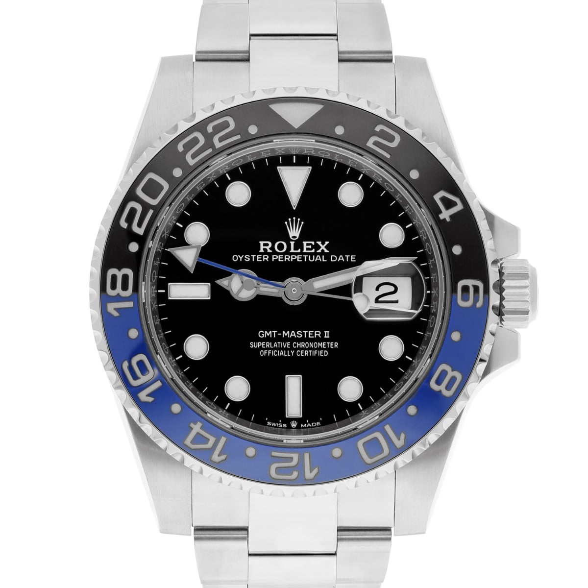 Rolex GMT-Master II Batman Black/Blue Ceramic Steel Oyster Watch 126710 - 2022