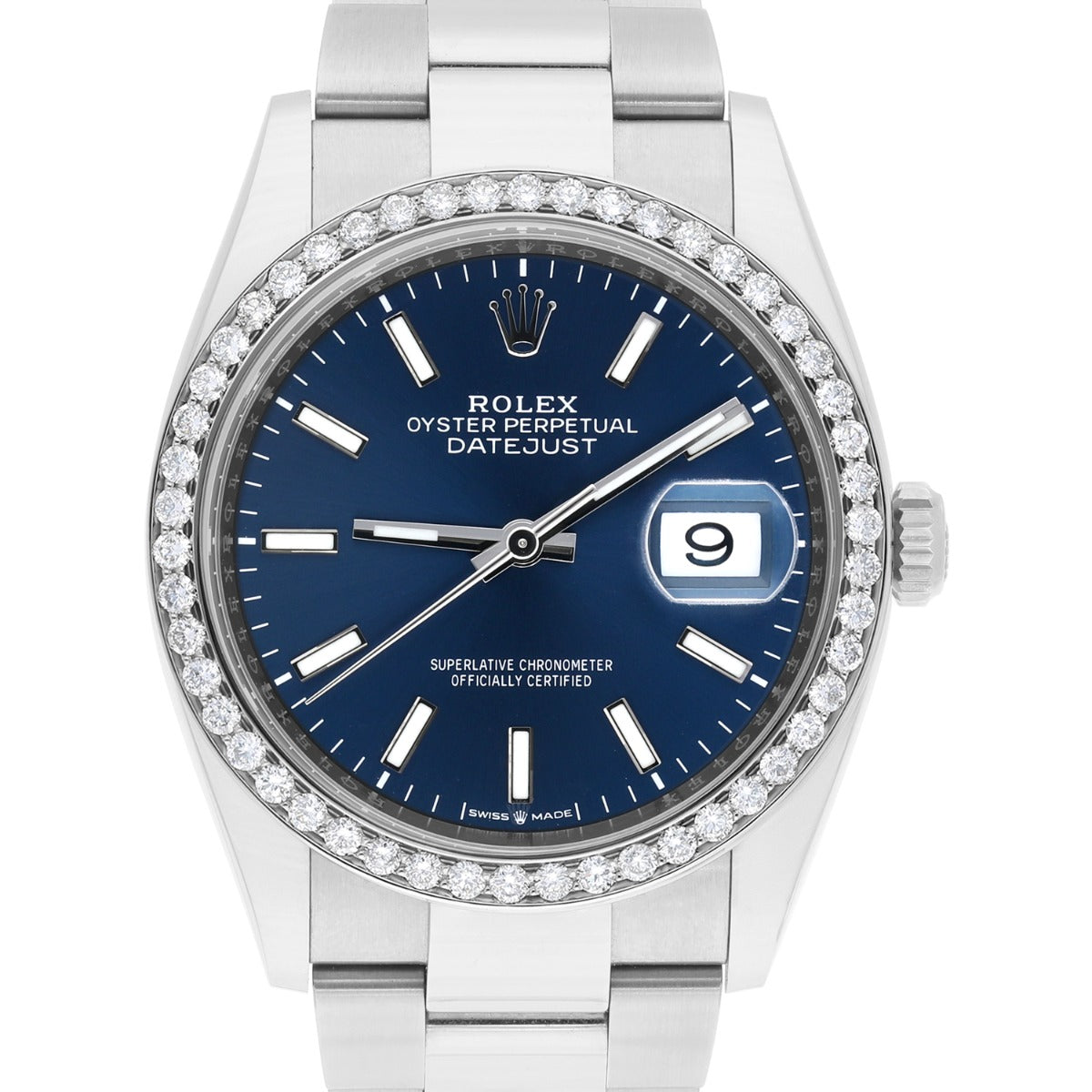Rolex 126200 Datejust 36mm Blue Index Dial Oyster Bracelet 2021 COMPLETE MINT