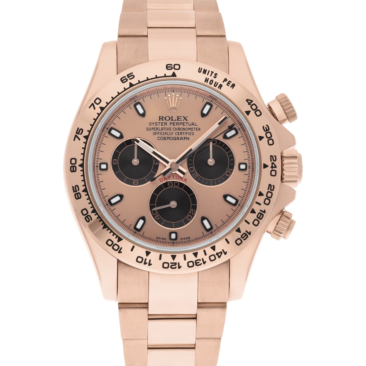Rolex Cosmograph Daytona 116505 Pink/Black Dial 18K Rose Gold Complete 2011