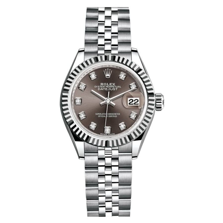 Rolex Datejust 279174 Stainless Steel with Grey Diamond Dial Watch