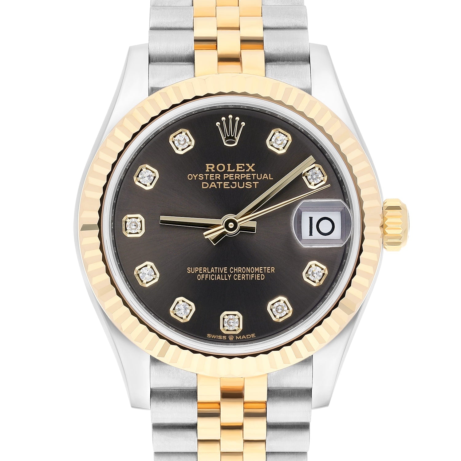 Rolex Datejust 31mm 278273 Two Tone Ladies Watch Grey Diamond Dial Complete