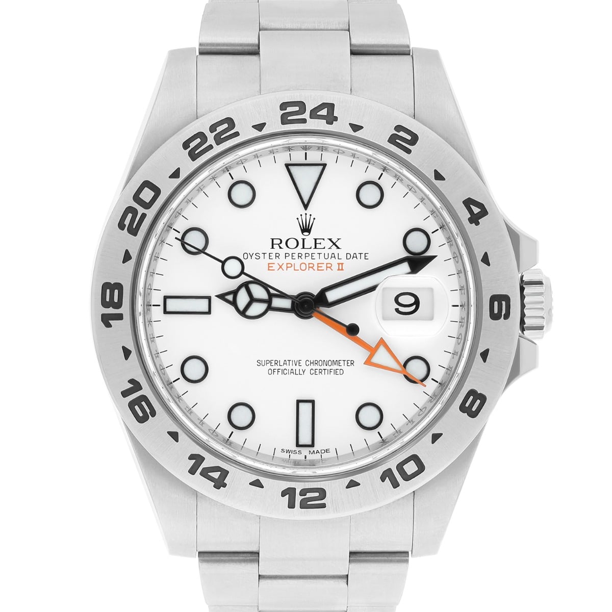 Rolex Explorer II 216570 White Dial Stainless Steel Mens Watch with Service Card
