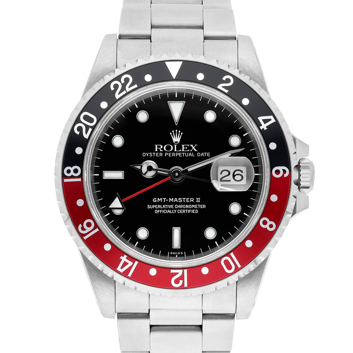 Rolex GMT-Master II "Coke" 16710 Stainless Steel Mens Watch 