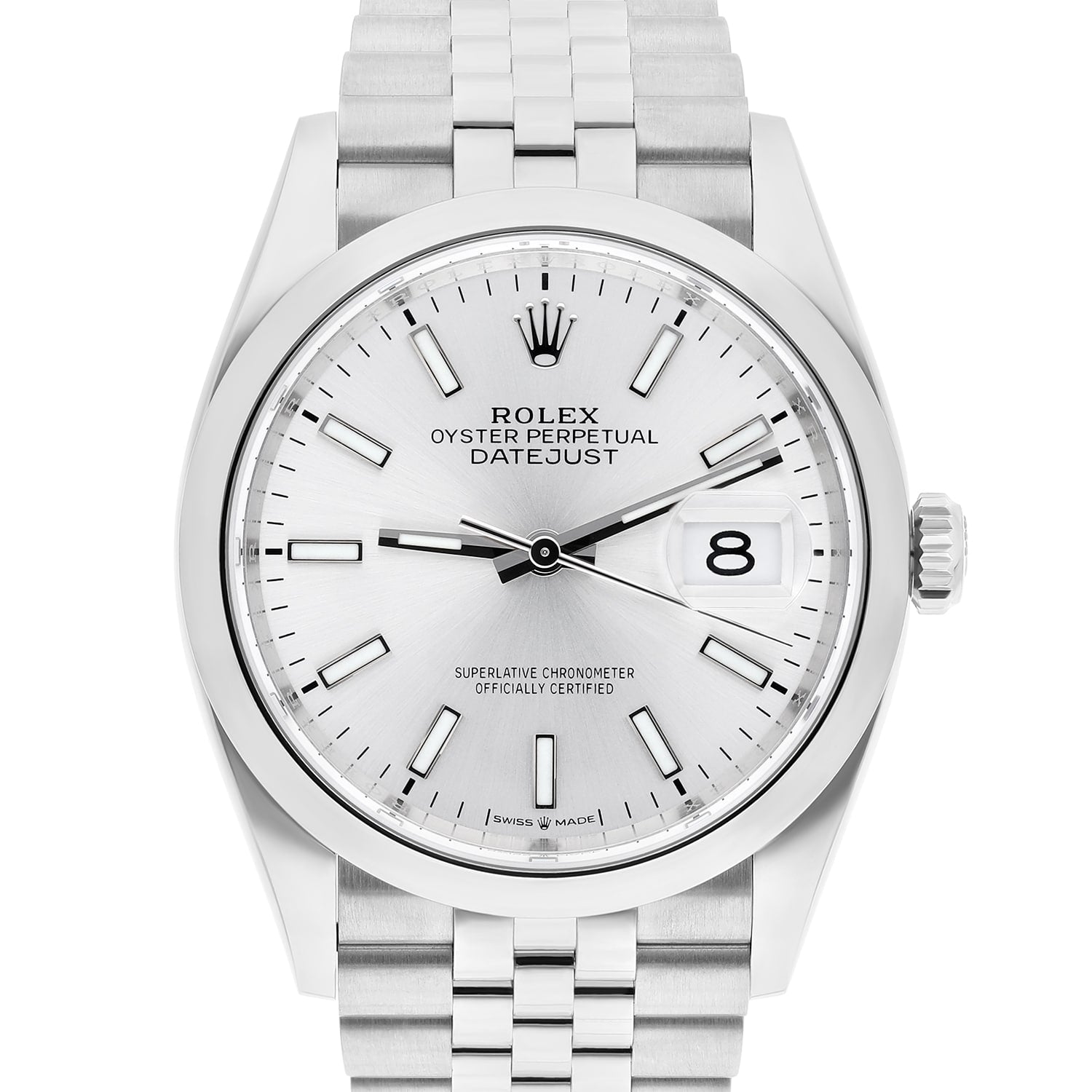 Rolex Datejust 36mm Jubilee Steel Silver Dial Automatic Mens Watch 126200, 2023