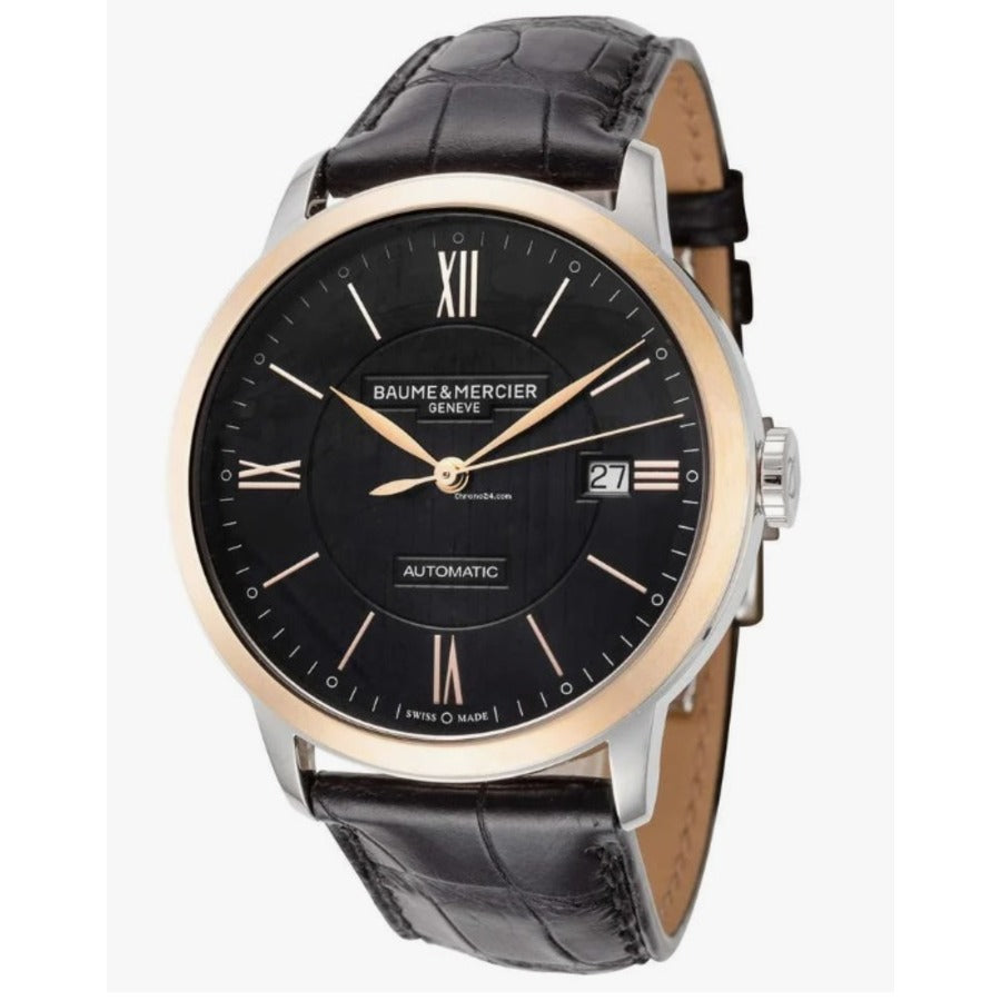 Baume and Mercier Classima 10292 Black Dial Automatic Steel/Rose Gold Black Leather 2024