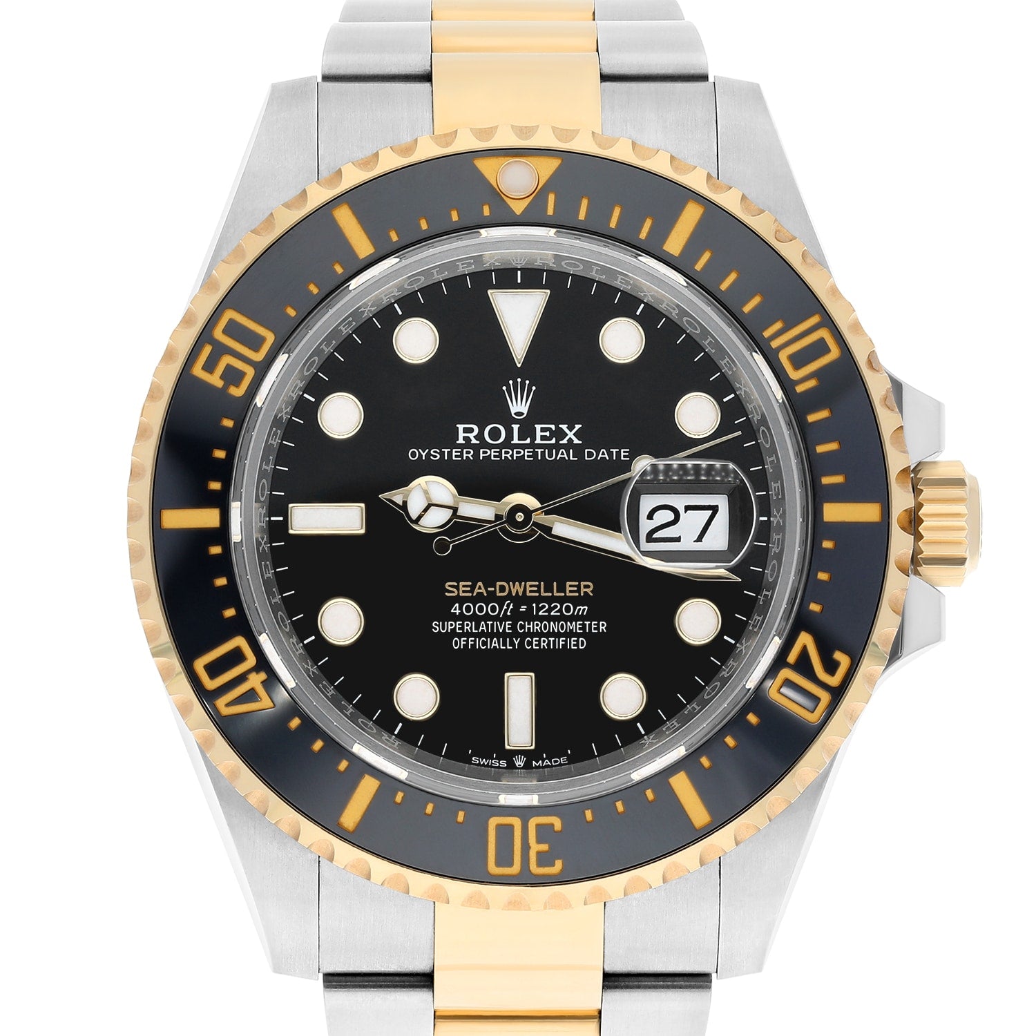 Rolex Sea-Dweller 126603 Stainless Steel with Yellow Gold Watch ( Black Dial )