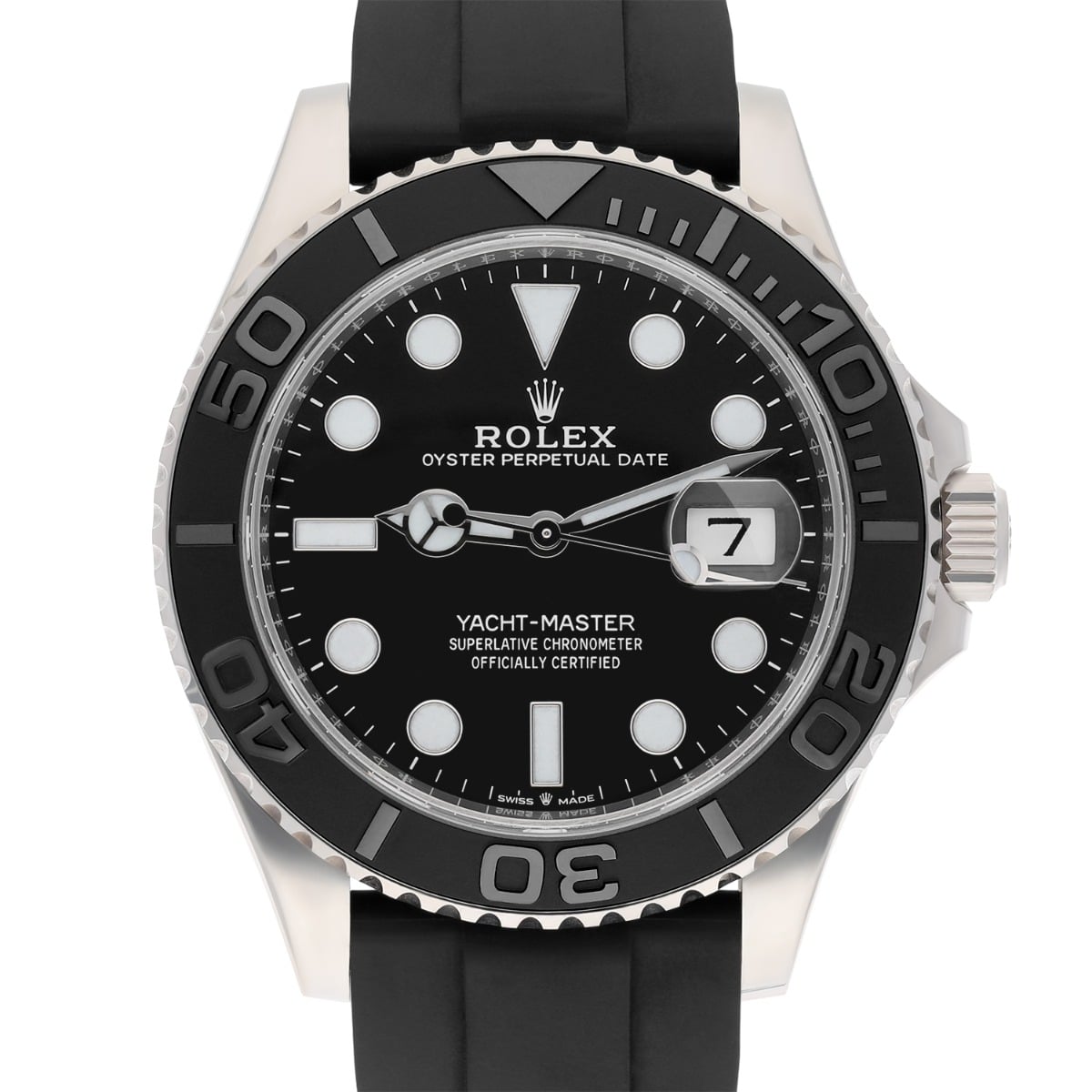 Rolex Yacht-Master 226659 42mm Oysterflex White Gold with Black Dial Watch - 2022