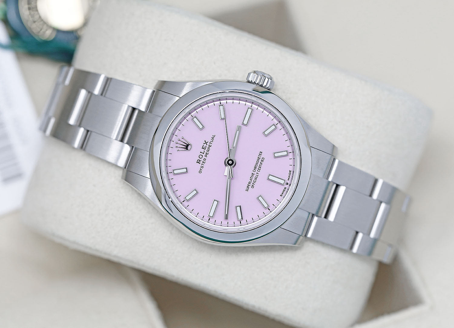 Rolex Oyster Perpretual 31mm 277200 Stainless Steel Watch Candy Pink Dial