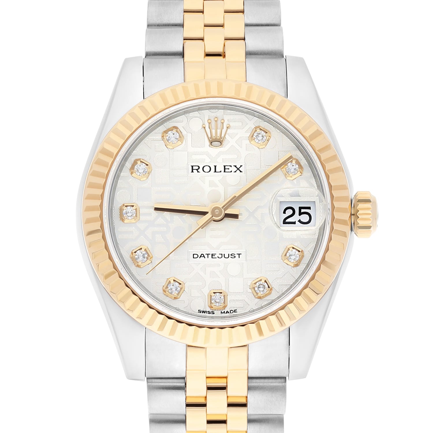 Rolex Women's Datejust 31 178273 Silver Jubilee Diamond Dial, Jubilee Bracelet
