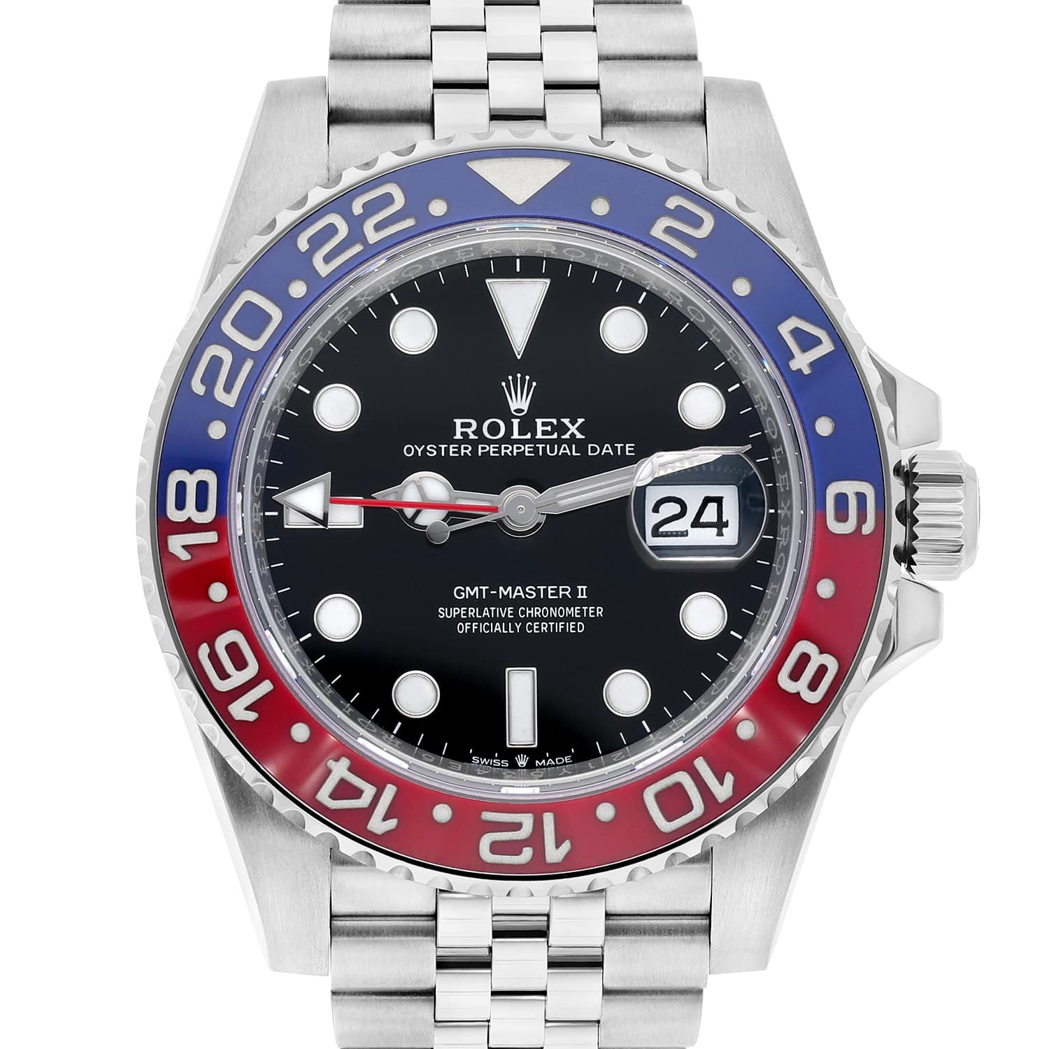 Rolex GMT-Master II Steel & Ceramic "Pepsi" Jubilee Watch 126710BLRO Complete