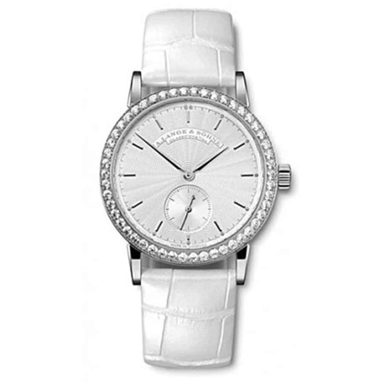 A. Lange & Söhne Saxonia Silver Dial 835.03 White Gold with White Leather Watch Silver Dial 2024