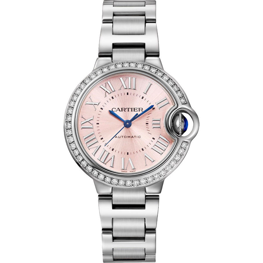 Cartier Diamond Bezel Pink Dial W4BB0037