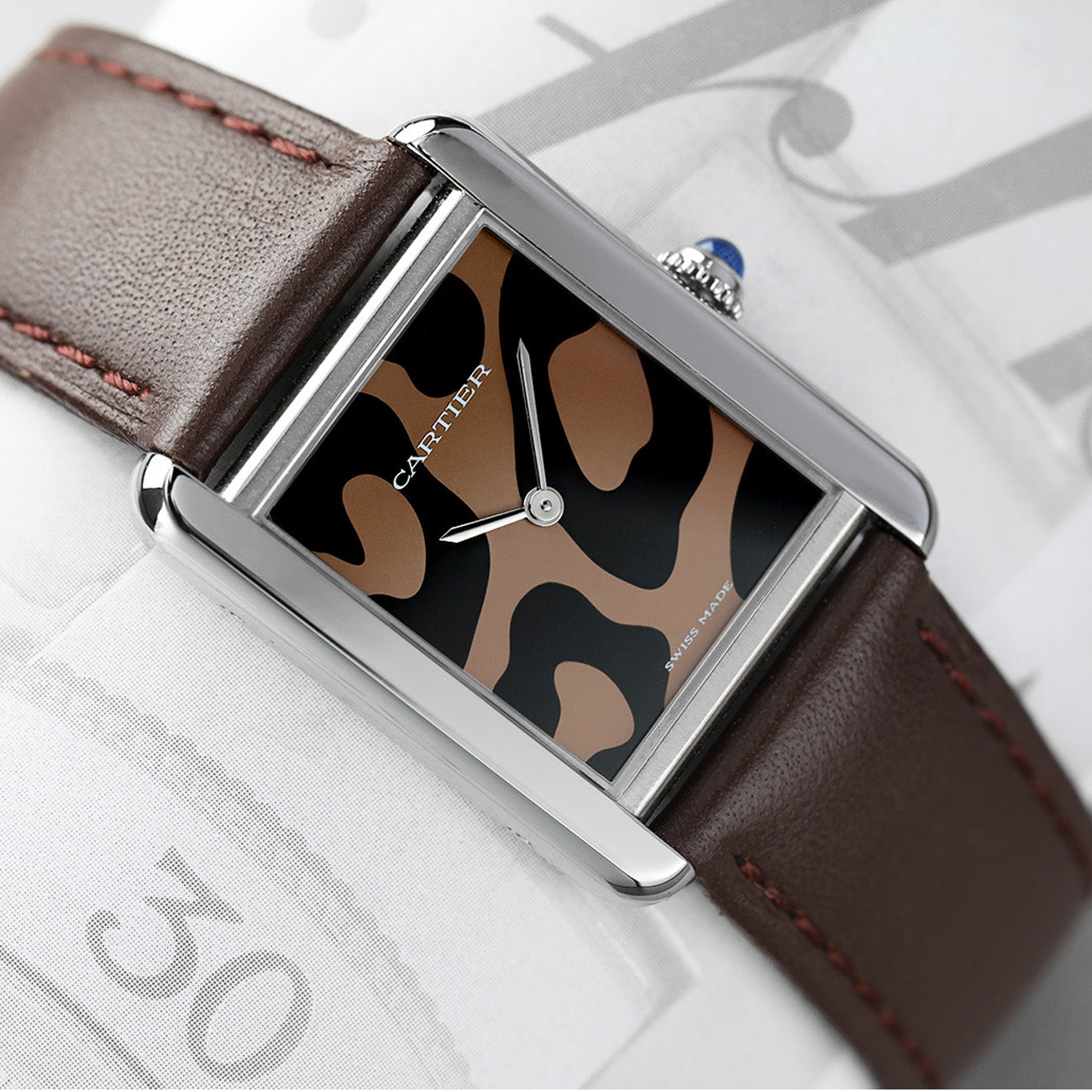 Cartier Tank Solo Panther-Leopard 3170