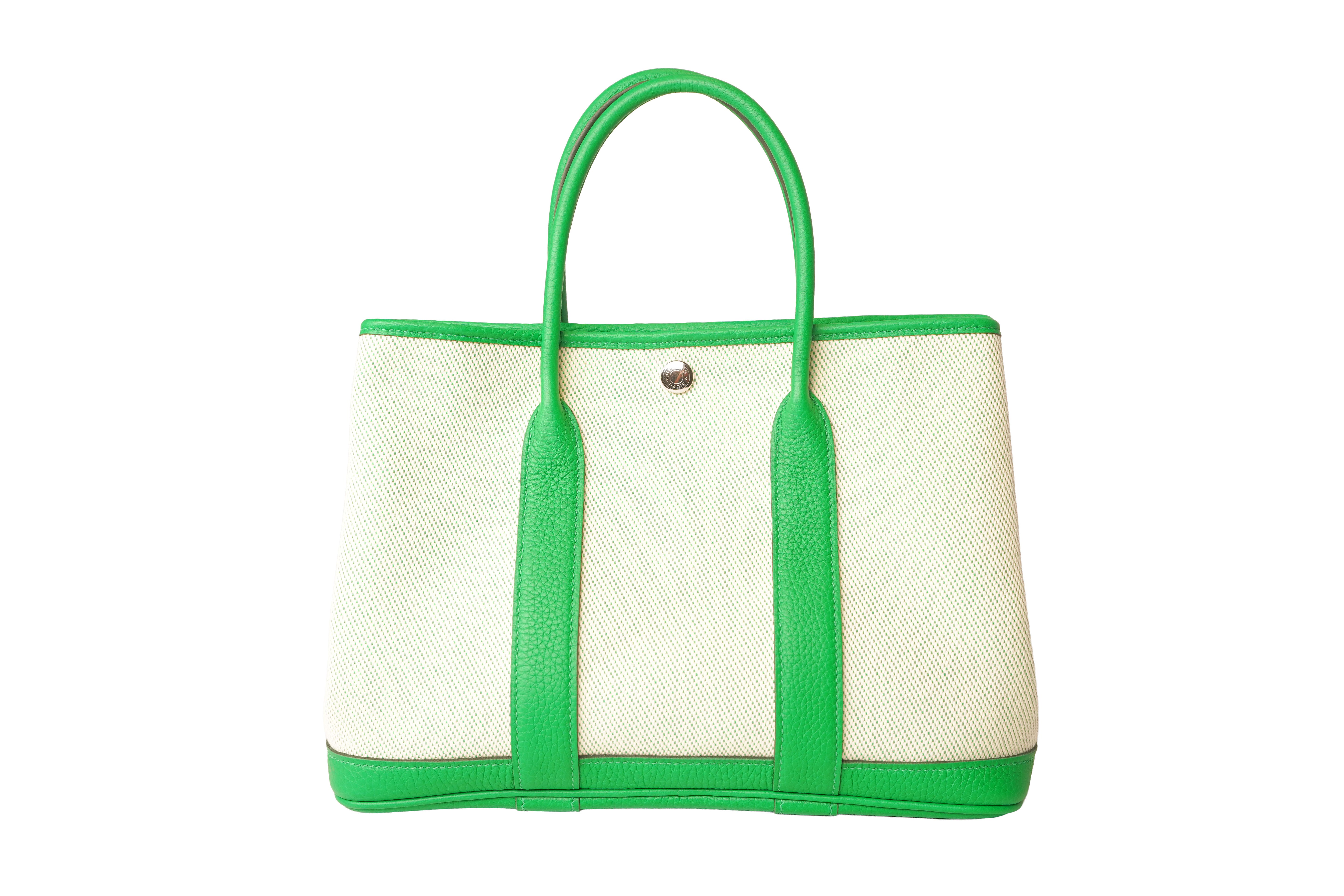 Hermes Garden Party 30 Toile & Negonda Green