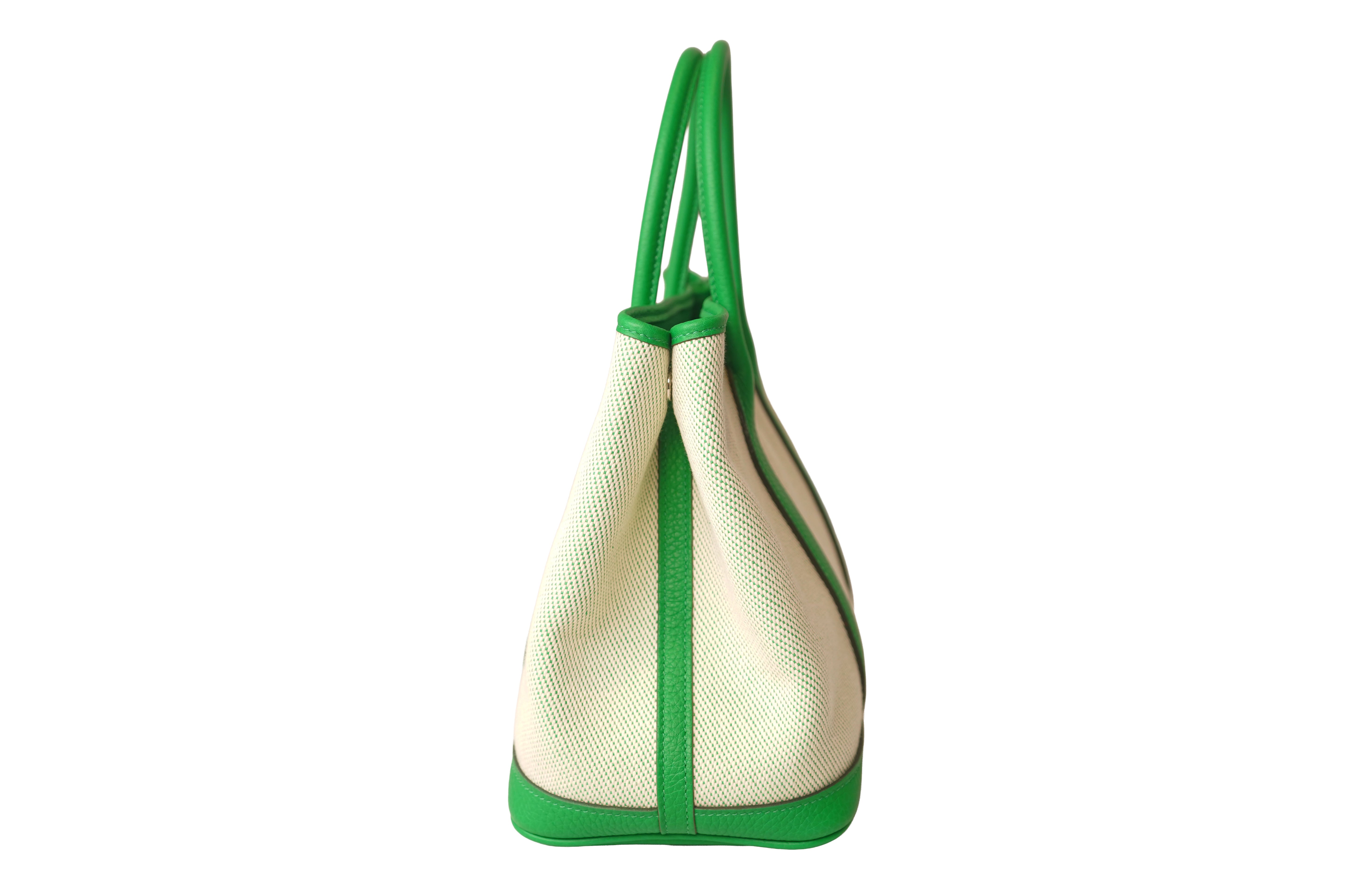 Hermes Garden Party 30 Toile & Negonda Green