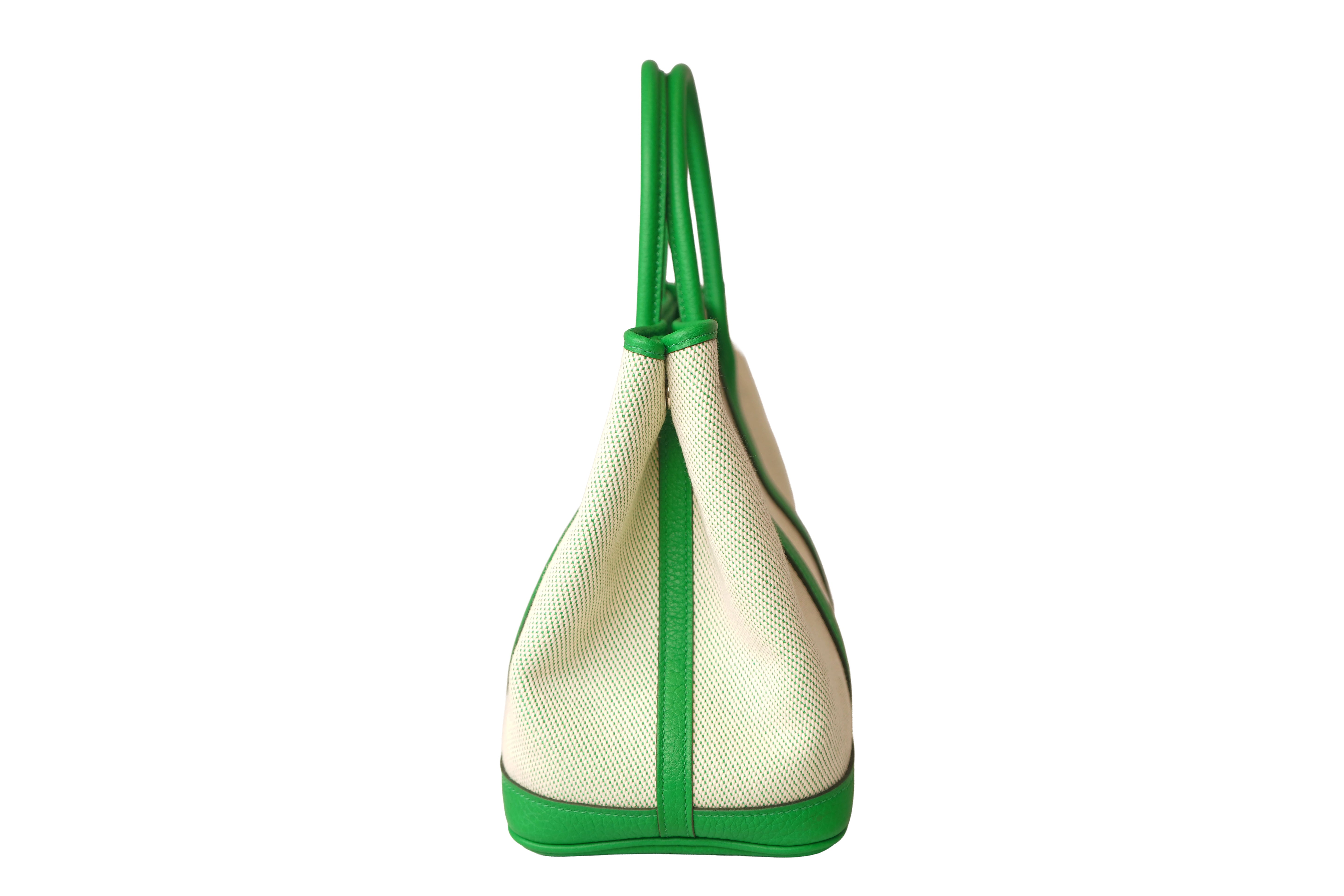 Hermes Garden Party 30 Toile & Negonda Green