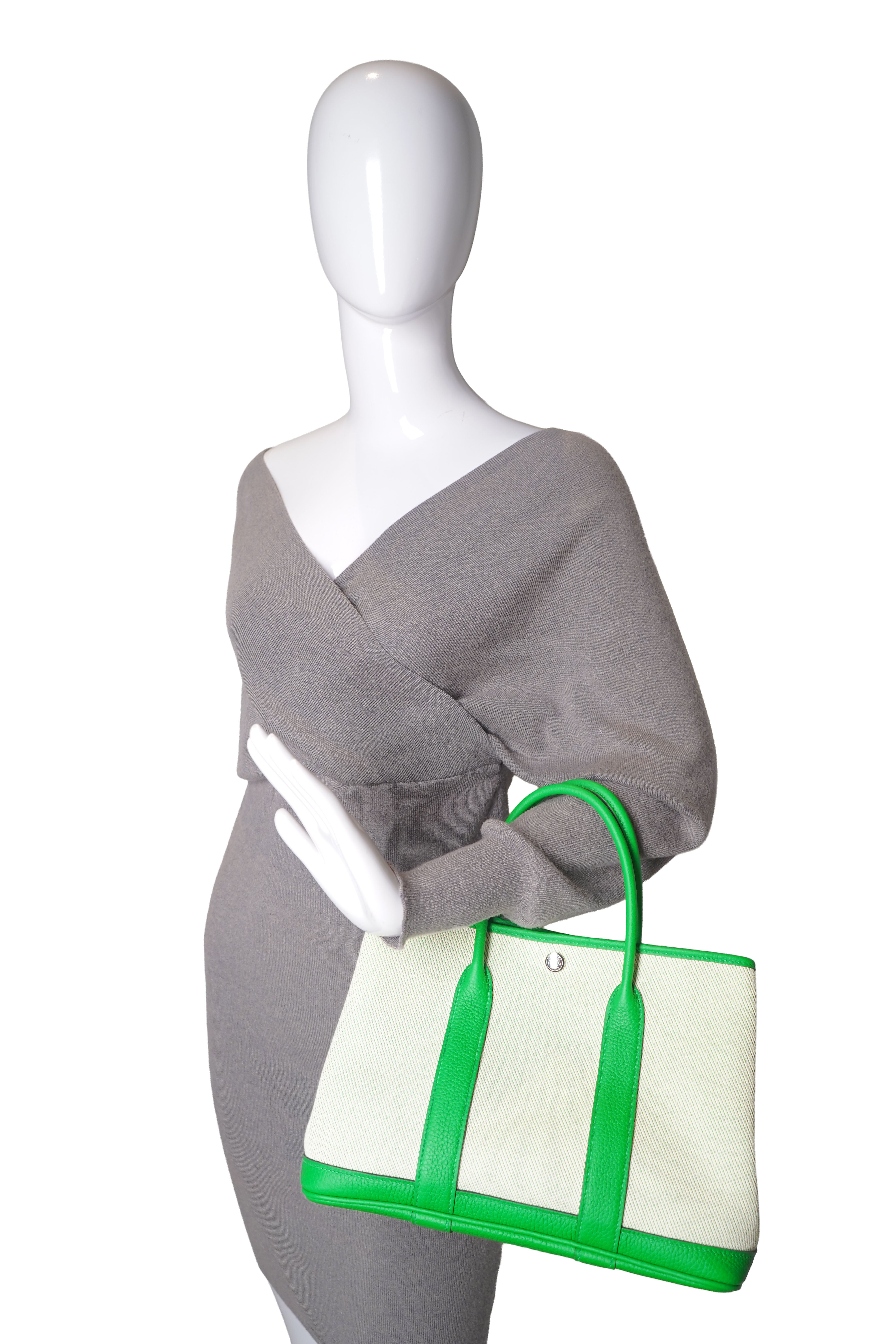 Hermes Garden Party 30 Toile & Negonda Green
