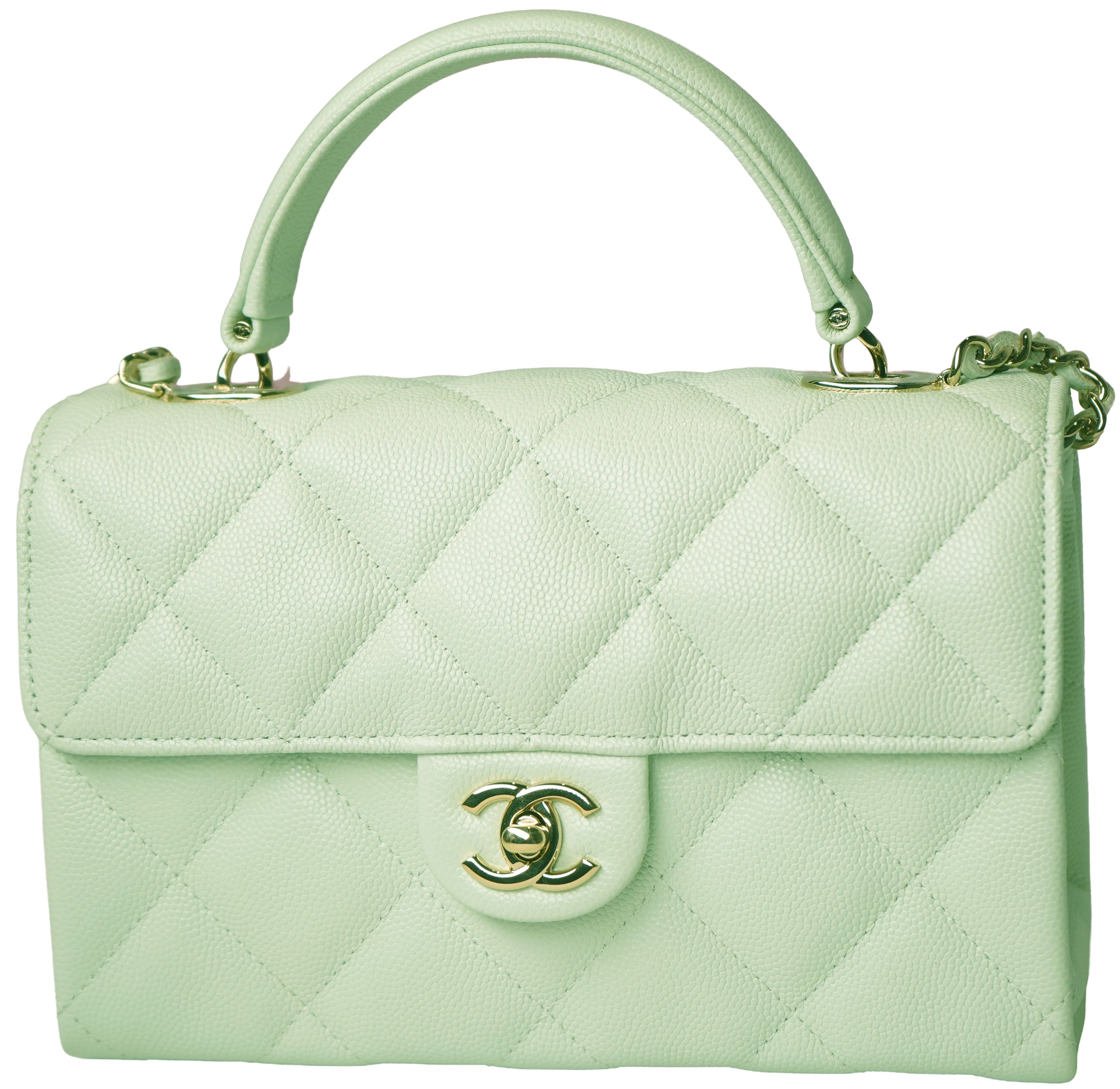 Chanel - Porte Monnaie A Chaine V/Vert