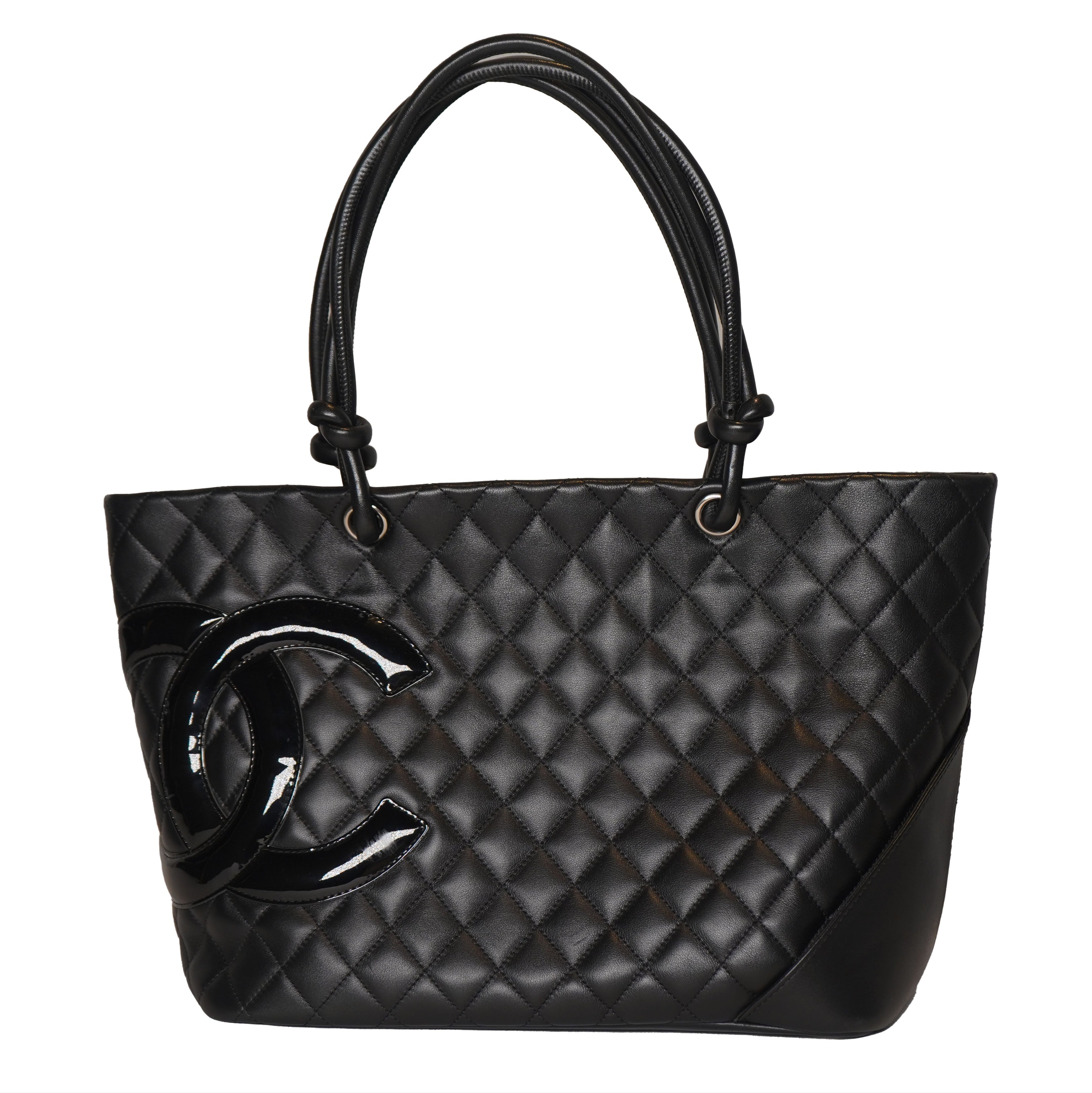 Chanel - Calfskin Quilted Large Cambon Tote Black