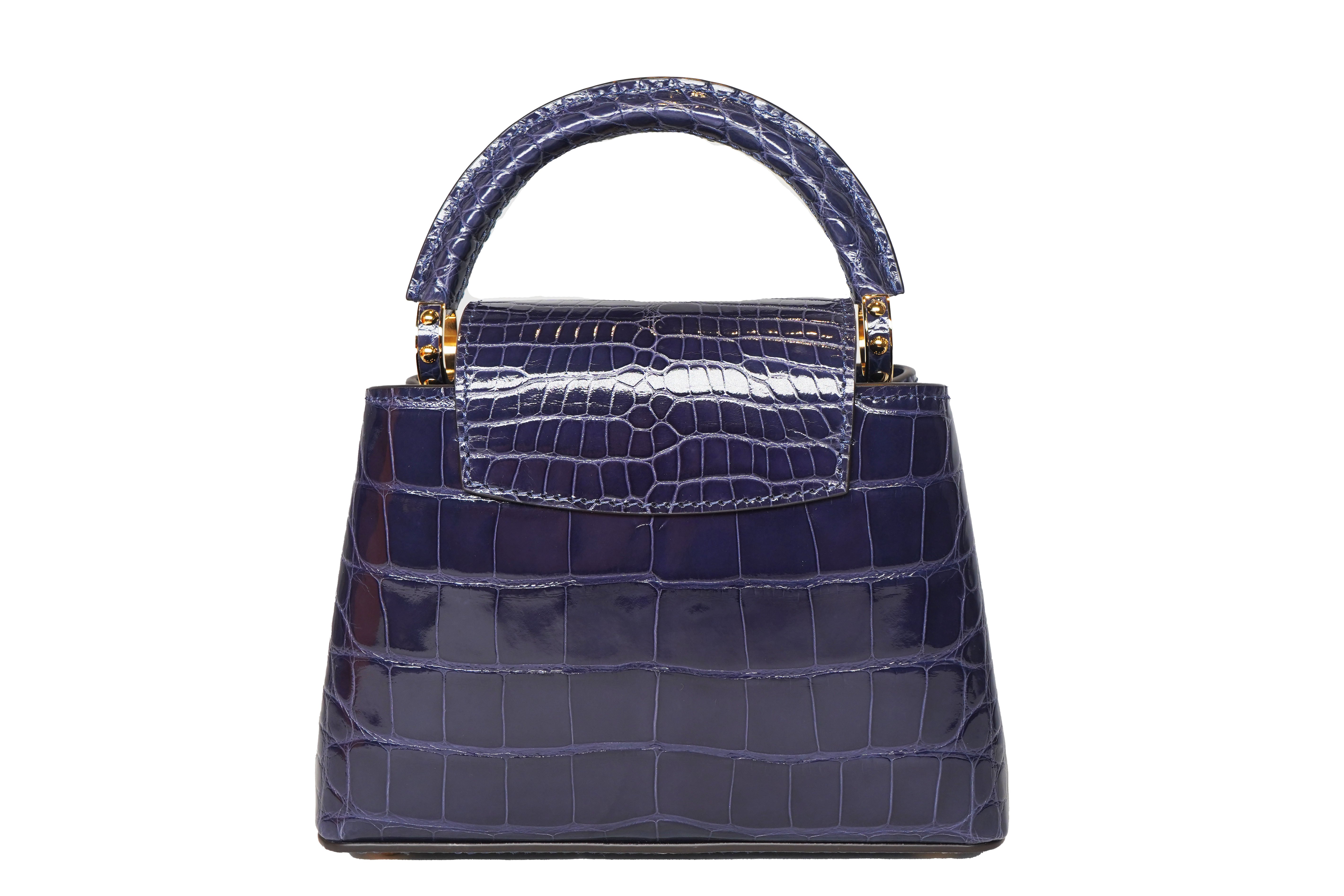 Louis Vuitton Capucines Mini Aligator Navy