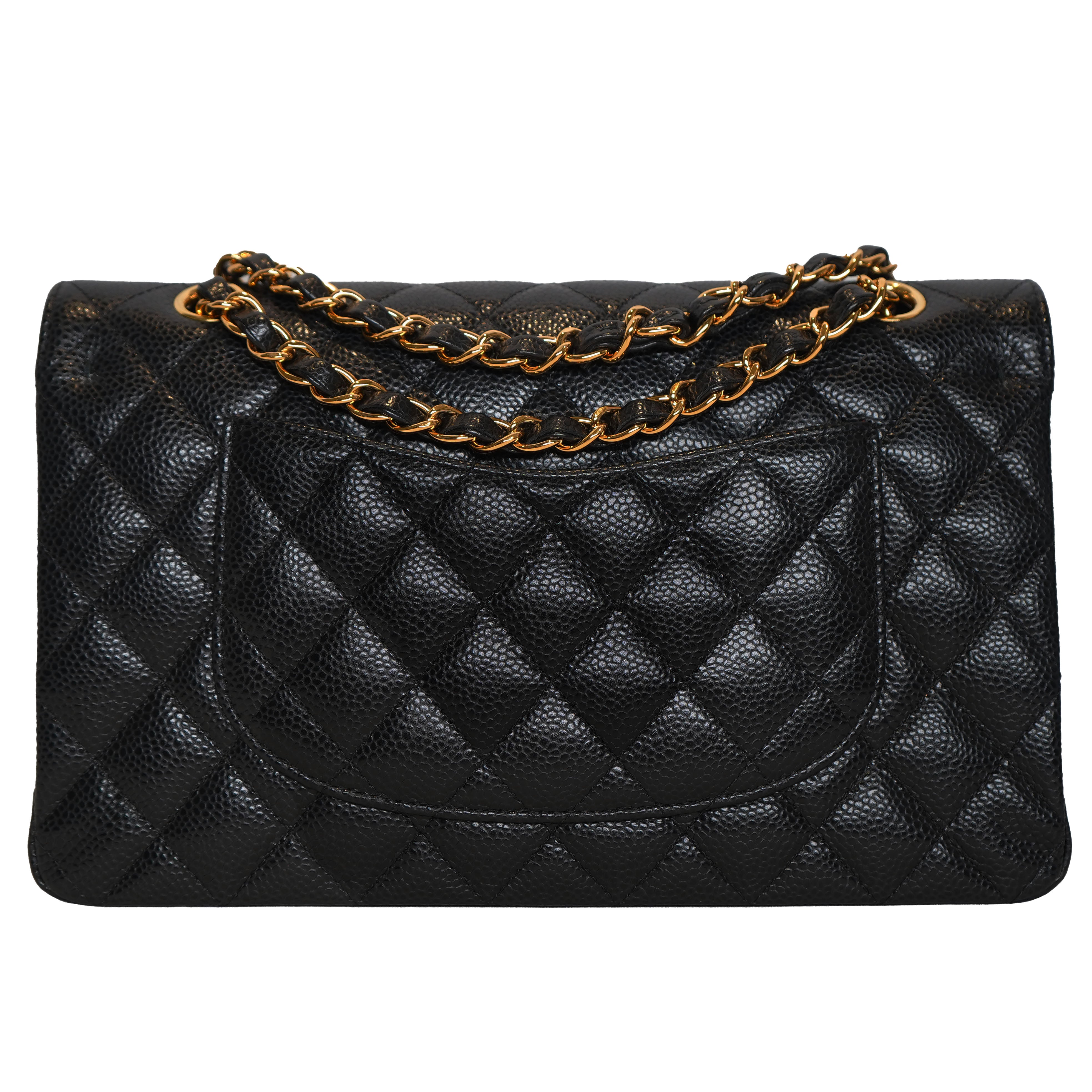 Chanel Black Jumbo Quilted Lambskin Gold Hardware