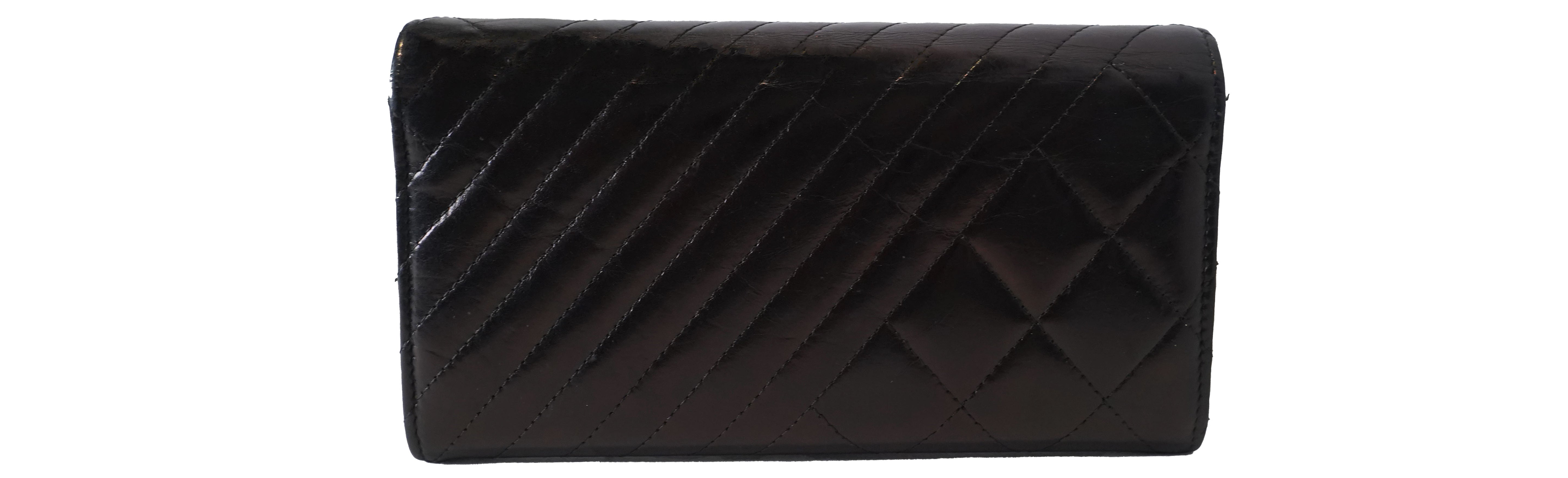 Chanel Black Quilted Leather Wallet
