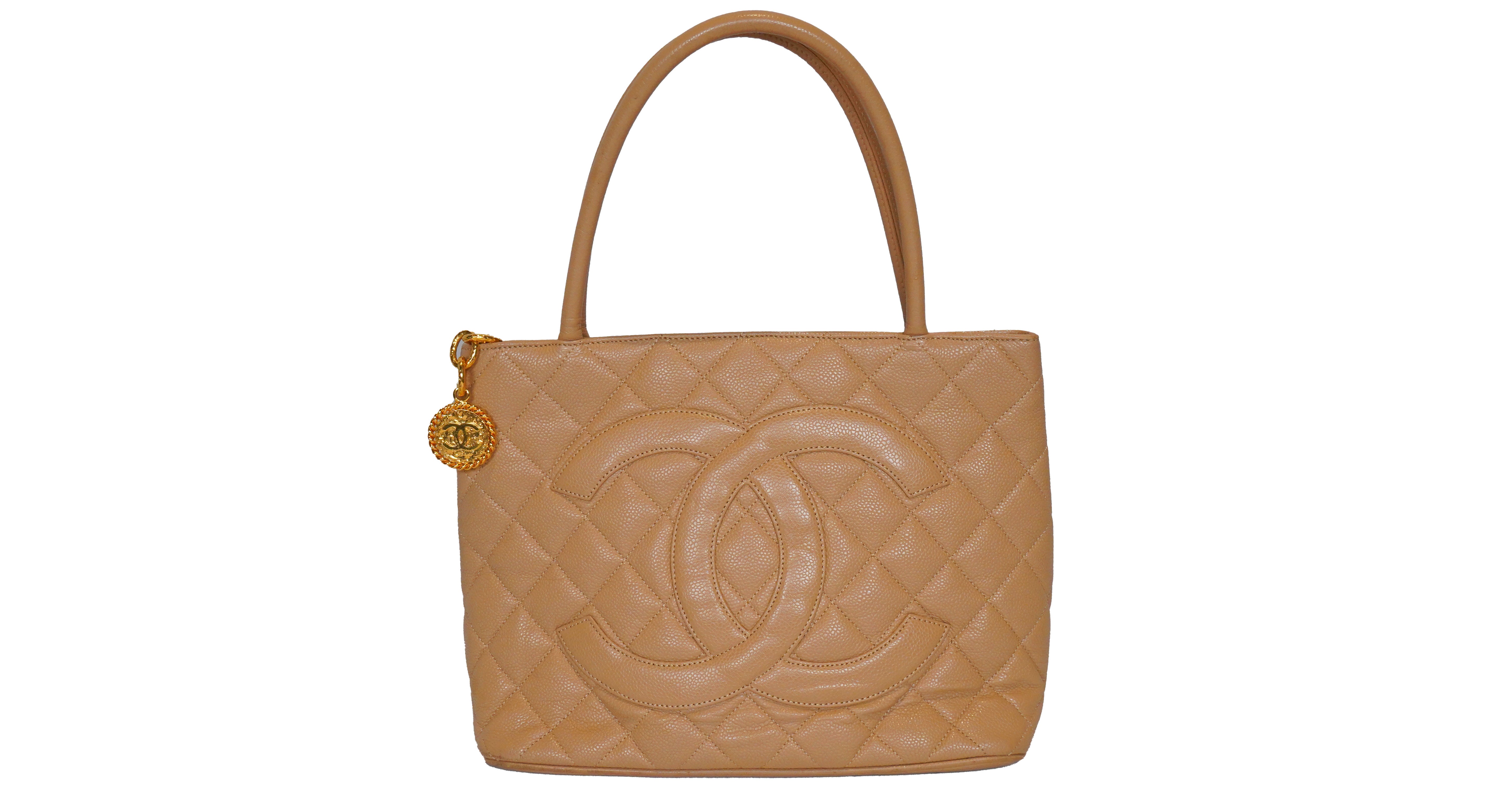 Chanel Medallion Tote Tan