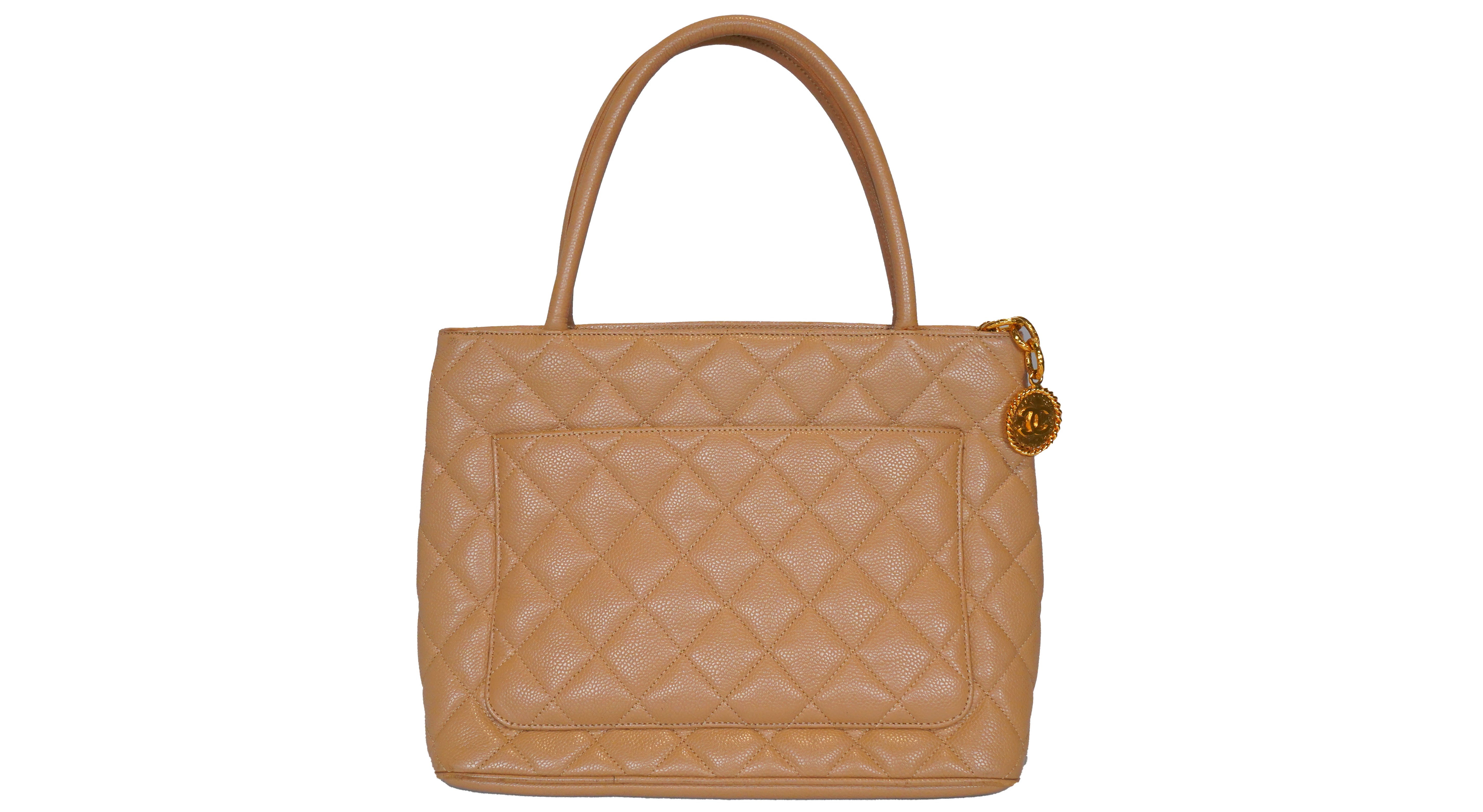 Chanel Medallion Tote Tan