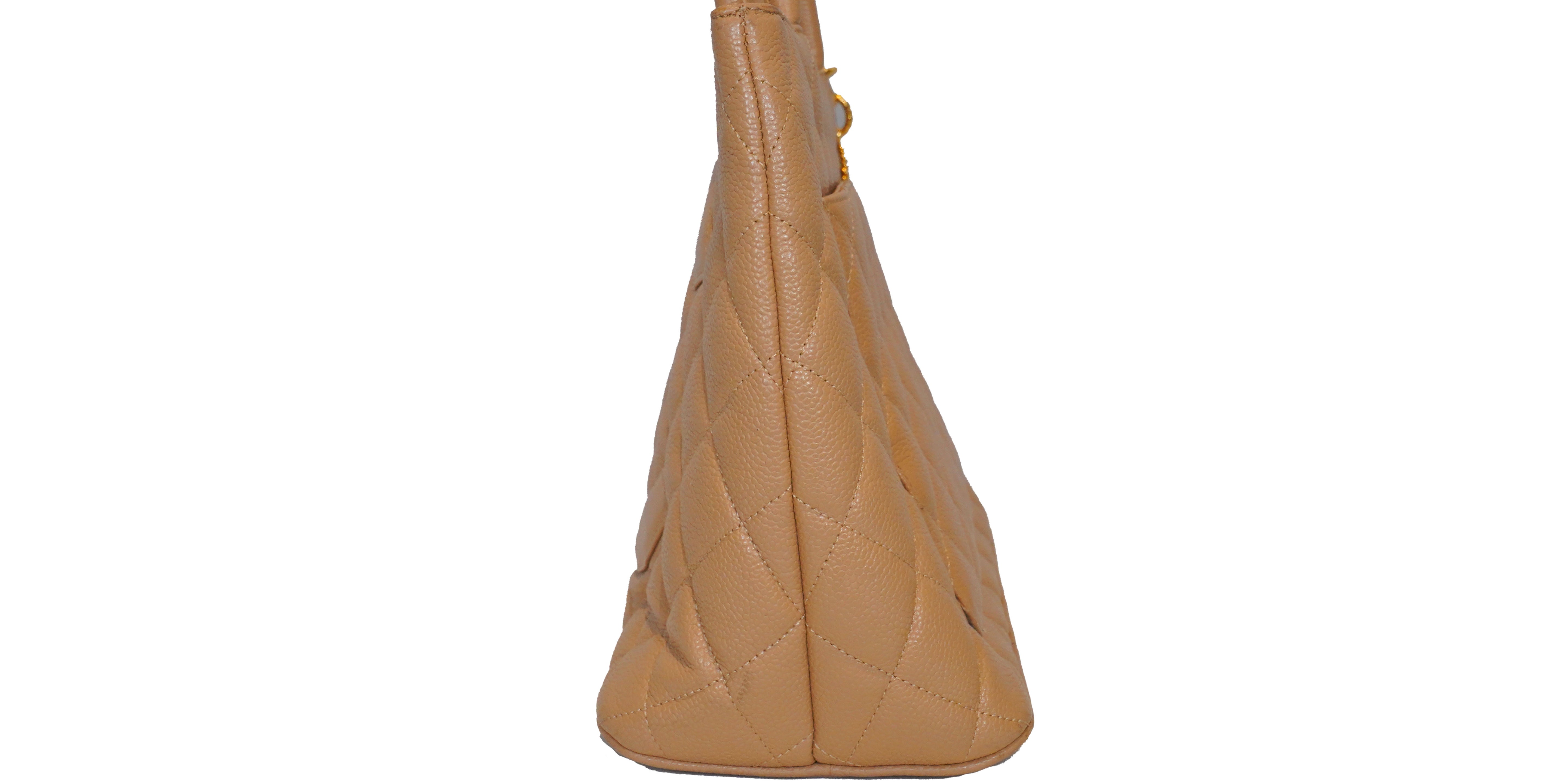 Chanel Medallion Tote Tan